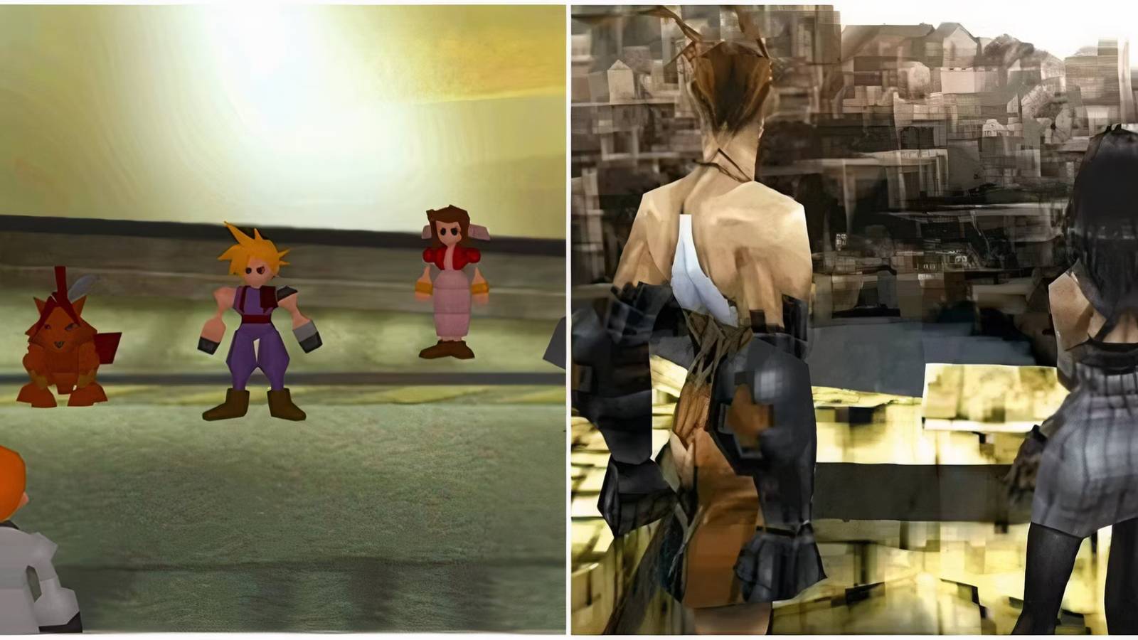 A split image of Final Fantasy 7 and Vagrant Story