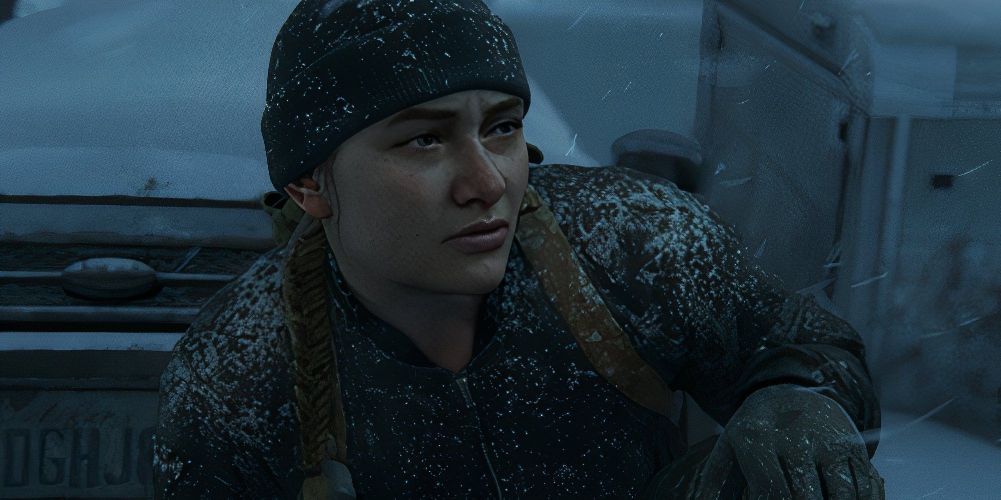 Abby in The Last Of Us Part 2 snow scene