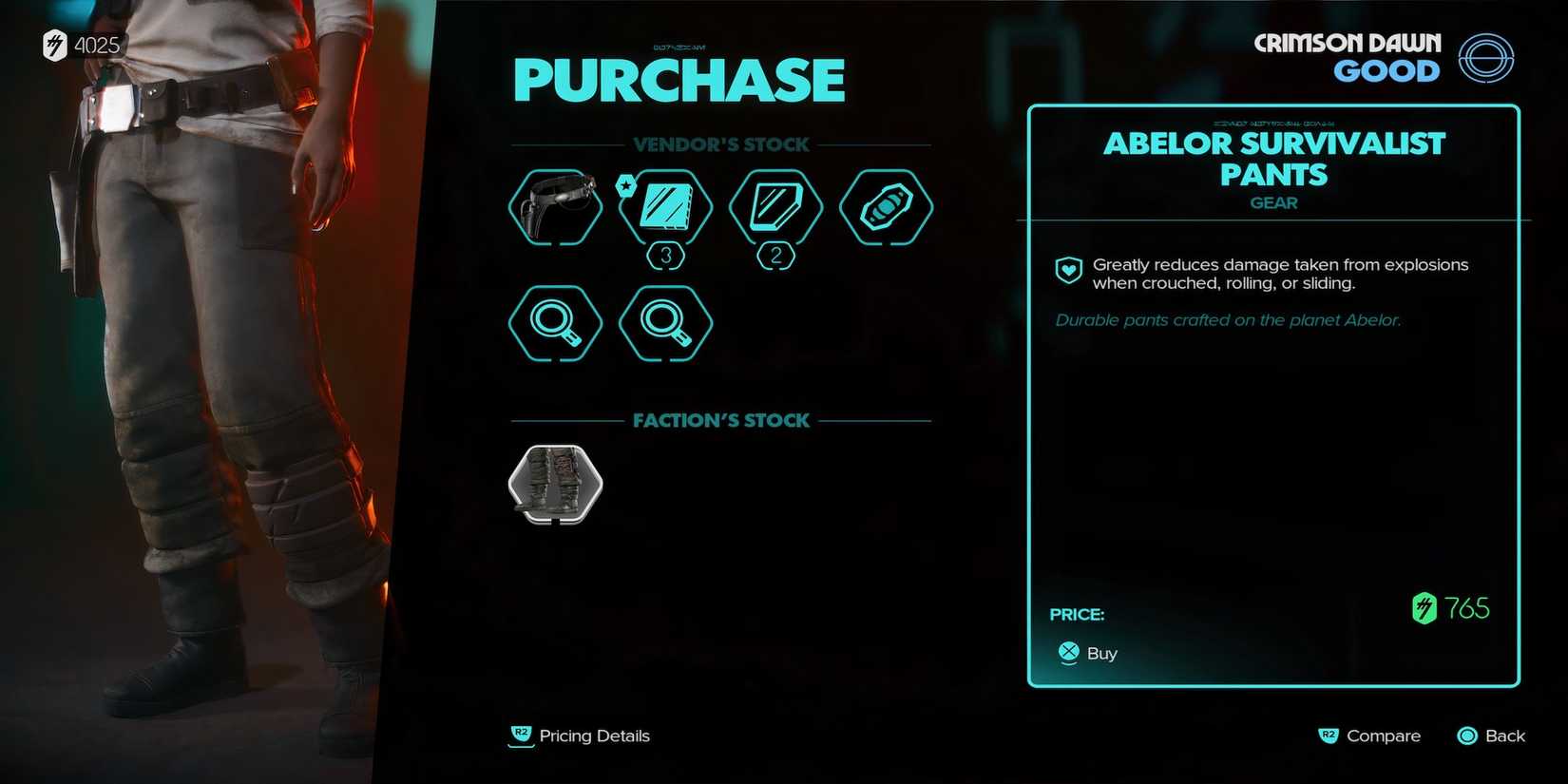 Abelor Survivalist Pants in Star Wars Outlaws