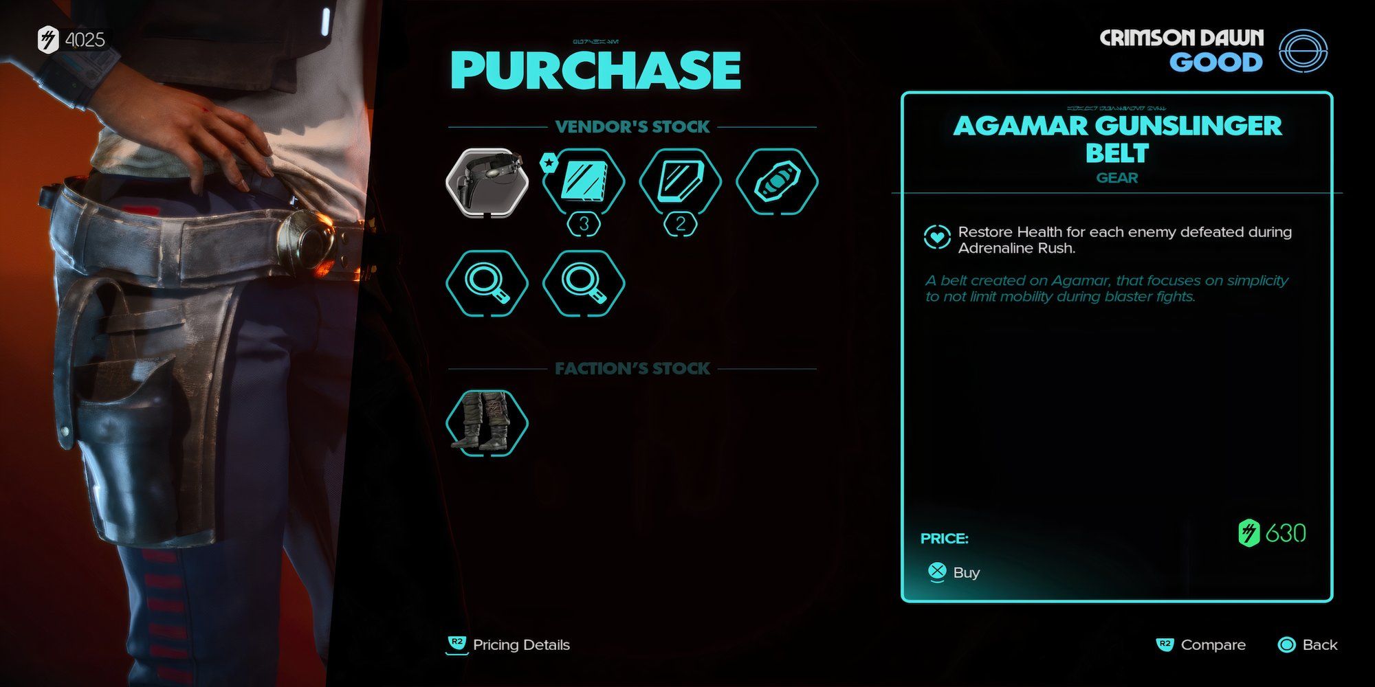 Agamar Gunslinger Belt in Star Wars Outlaws