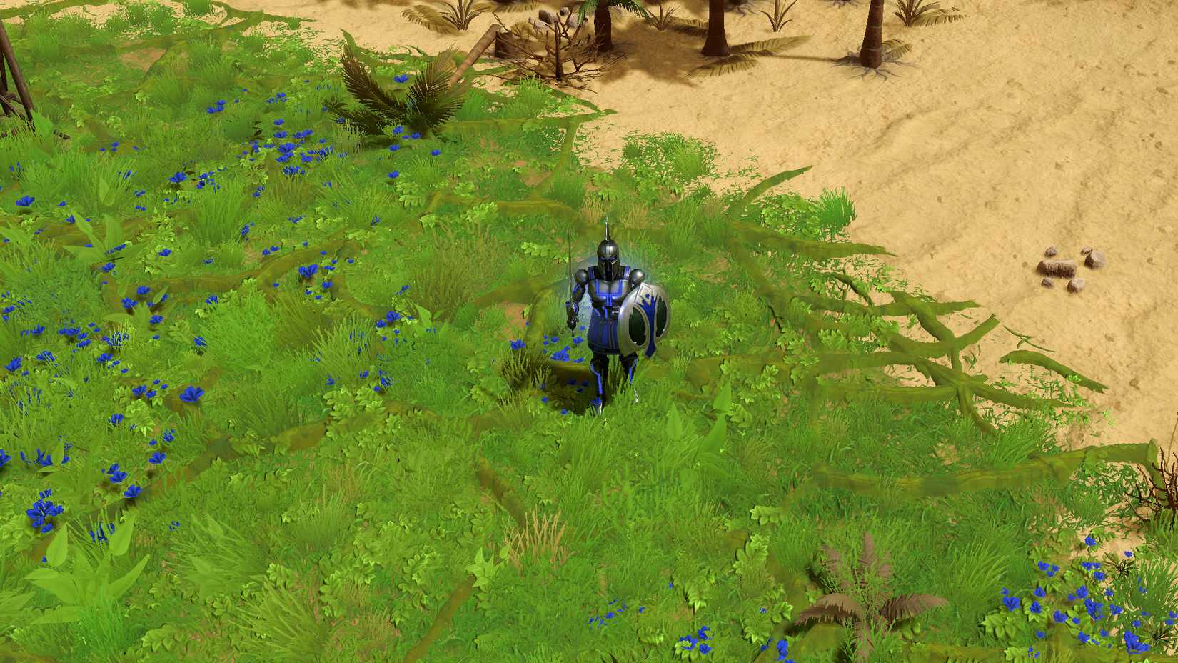 Age of Mythology Retold Atlantean Pantheon: An Automaton standing in a forest.