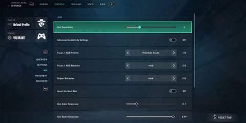 Aim Valorant Controller Settings