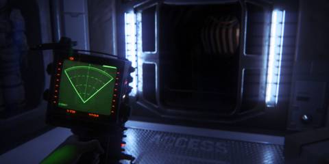 A close-up of a signal reader inside a spacecraft