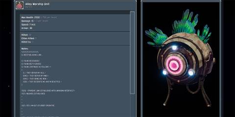 Alloy Worship Unit Boss Logbook Entry in Risk of Rain 2
