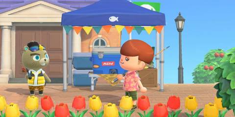 Animal Crossing: New Horizons fan creates fish and chips stand for C.J.
