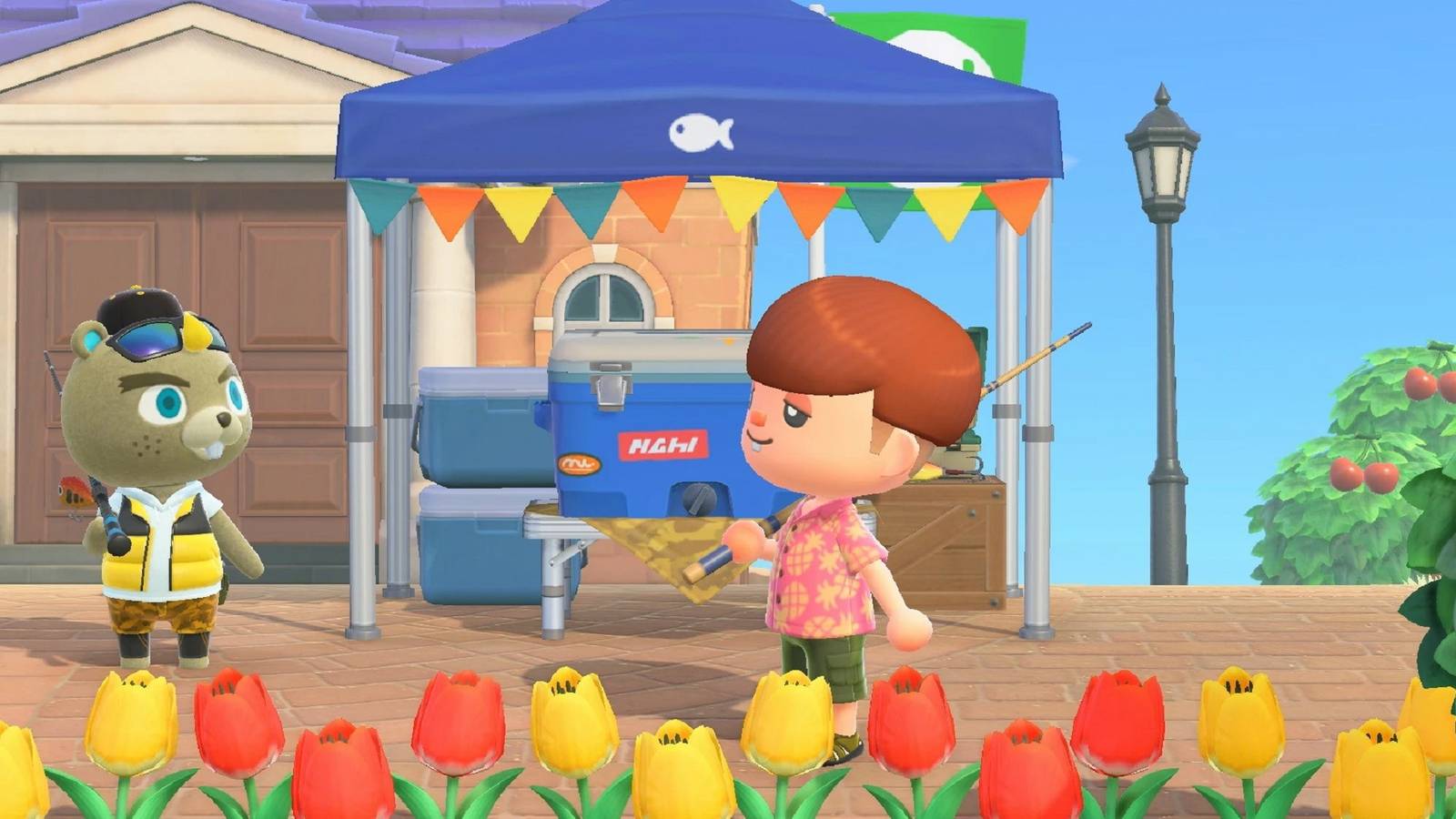 Animal Crossing: New Horizons fan creates fish and chips stand for C.J.