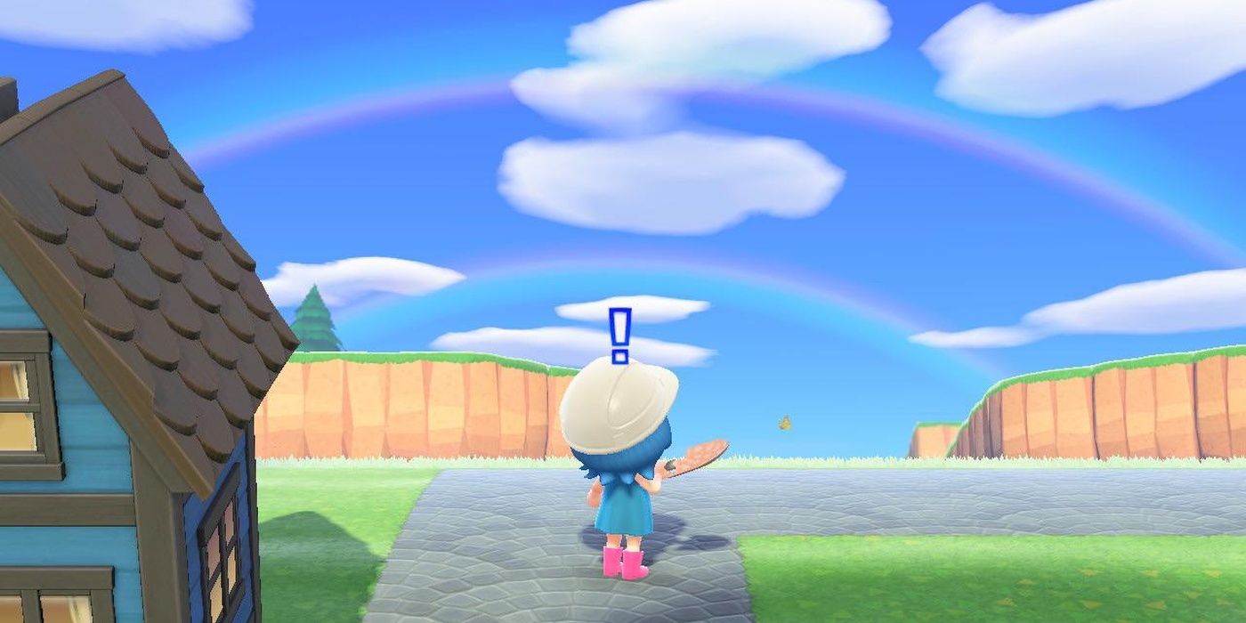 Animal Crossing New Horizons double rainbow