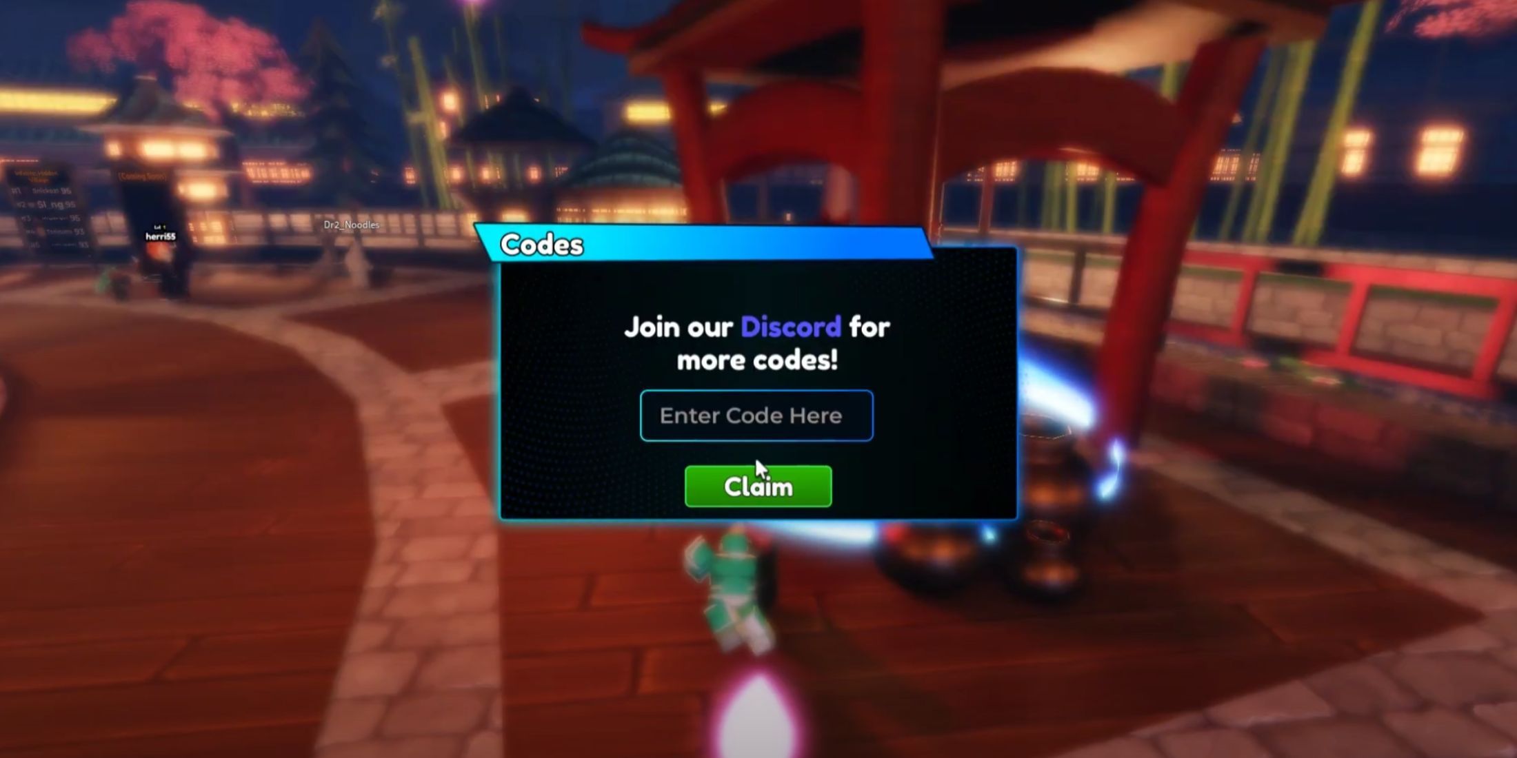 Anime Royale: The Codes Tab