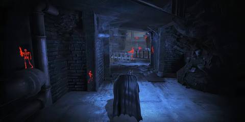 batman sneaking through an area