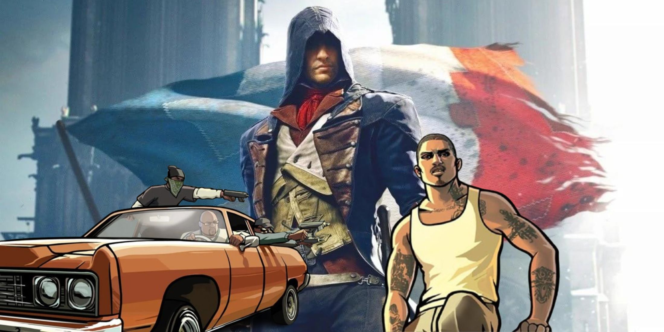 Grand Theft Auto Los Santos был модифицирован в Assassin's Creed Unity