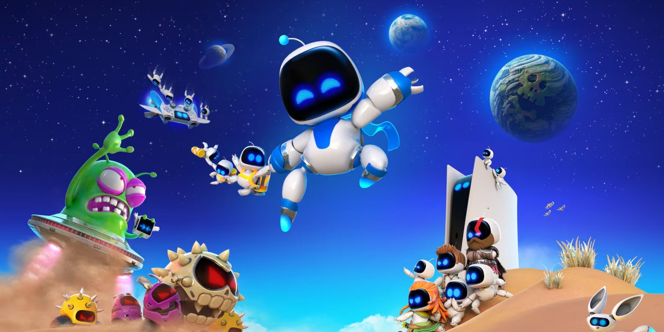 Концепт-арт Astro Bot показывает неиспользованные камеи для PlayStation