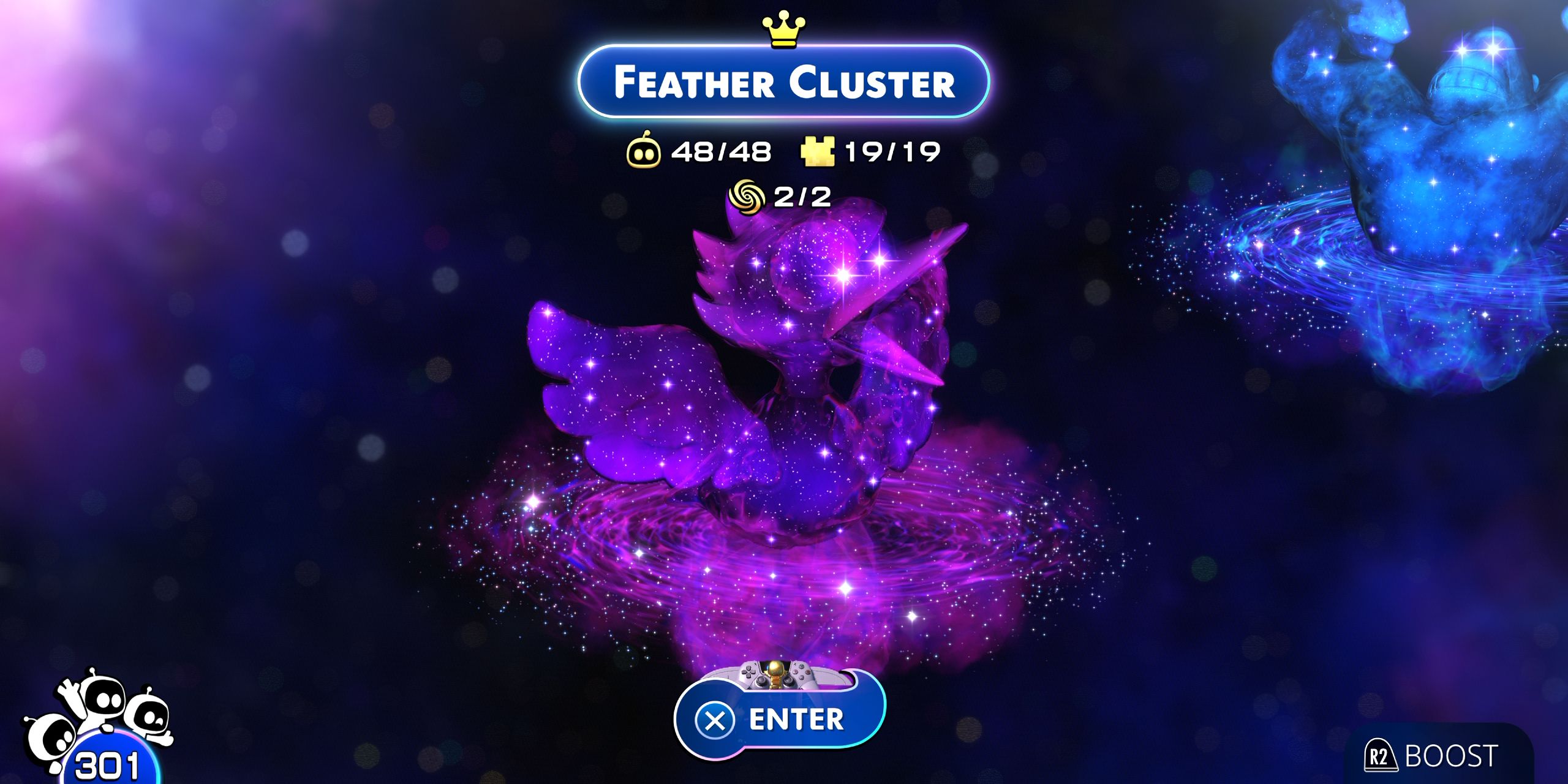 astro-bot-feather-cluster