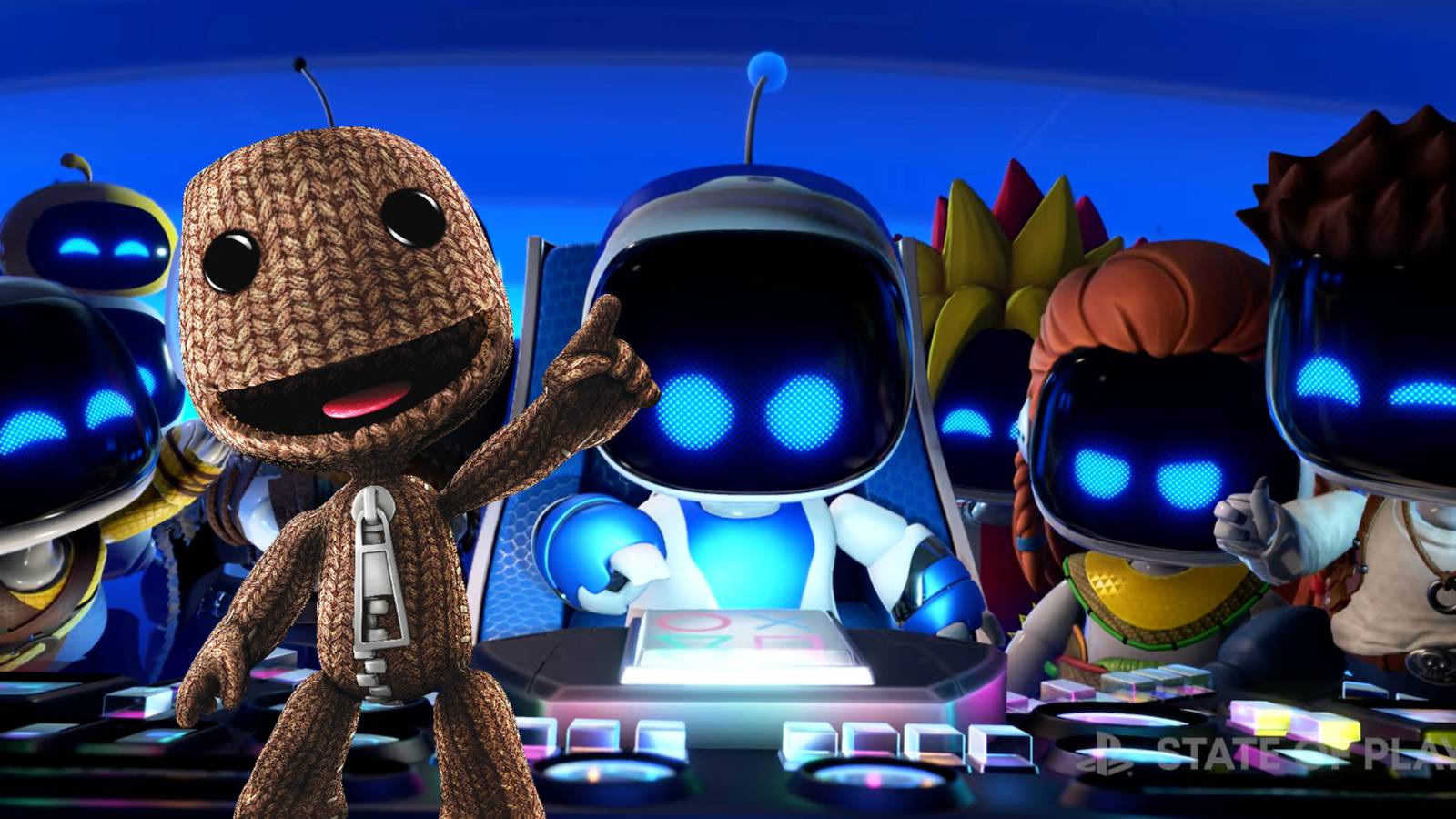 Astro Bot with Sackboy
