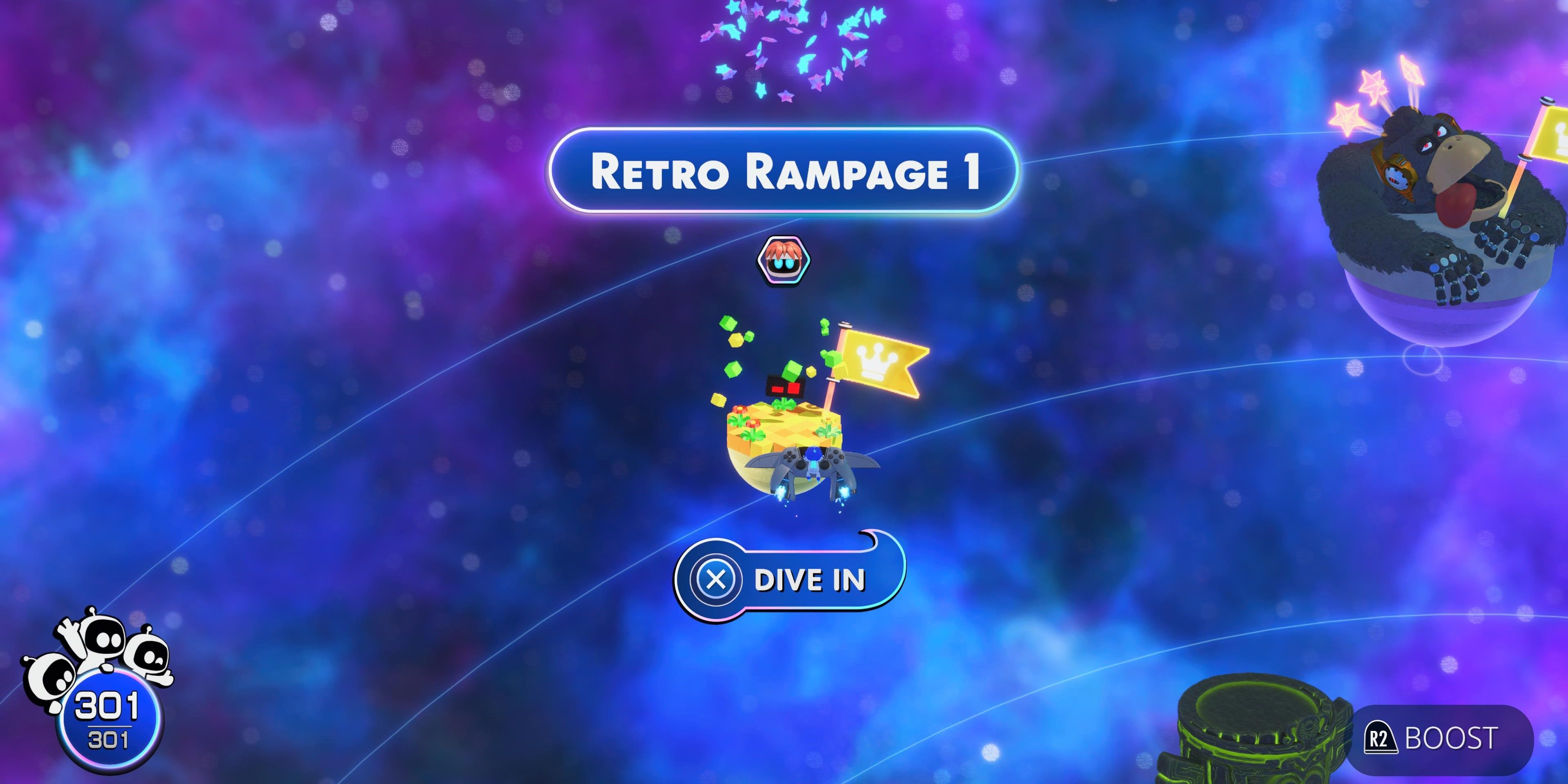 Retro Rampage 1 Planet in Astro Bot