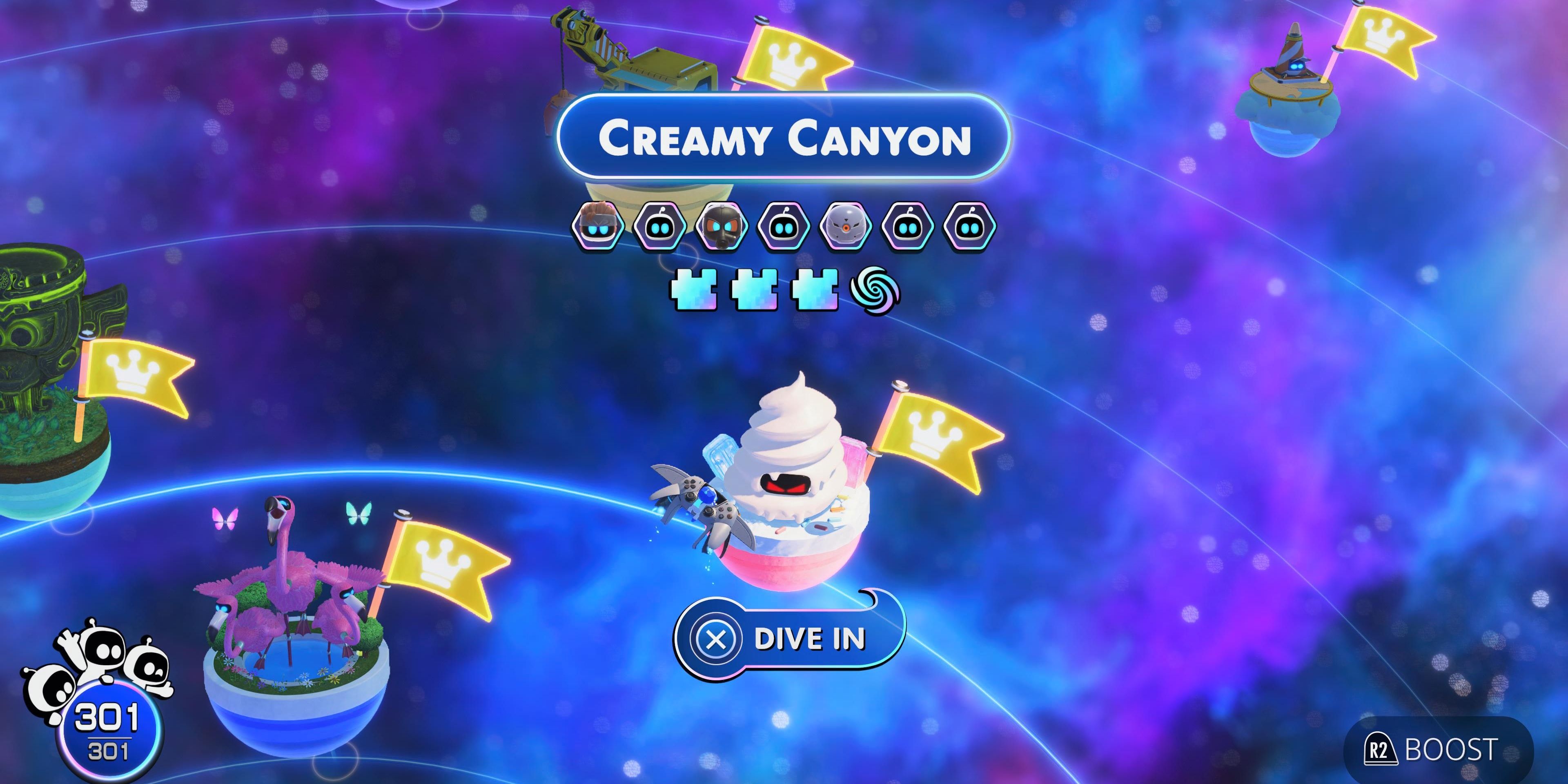 Creamy Canyon Planet in Astro Bot