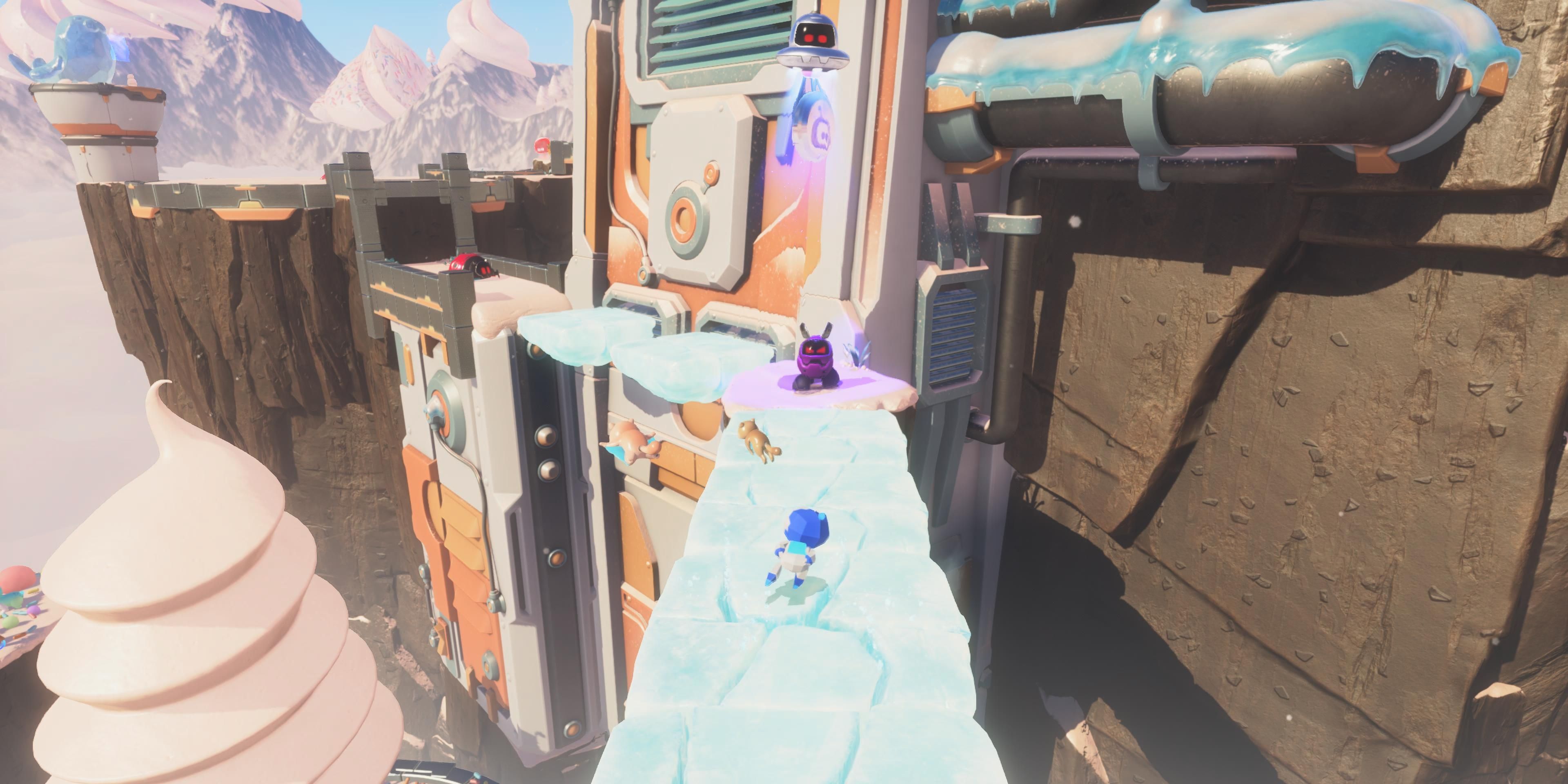 Creamy Canyon Ice Skating in Astro Bot