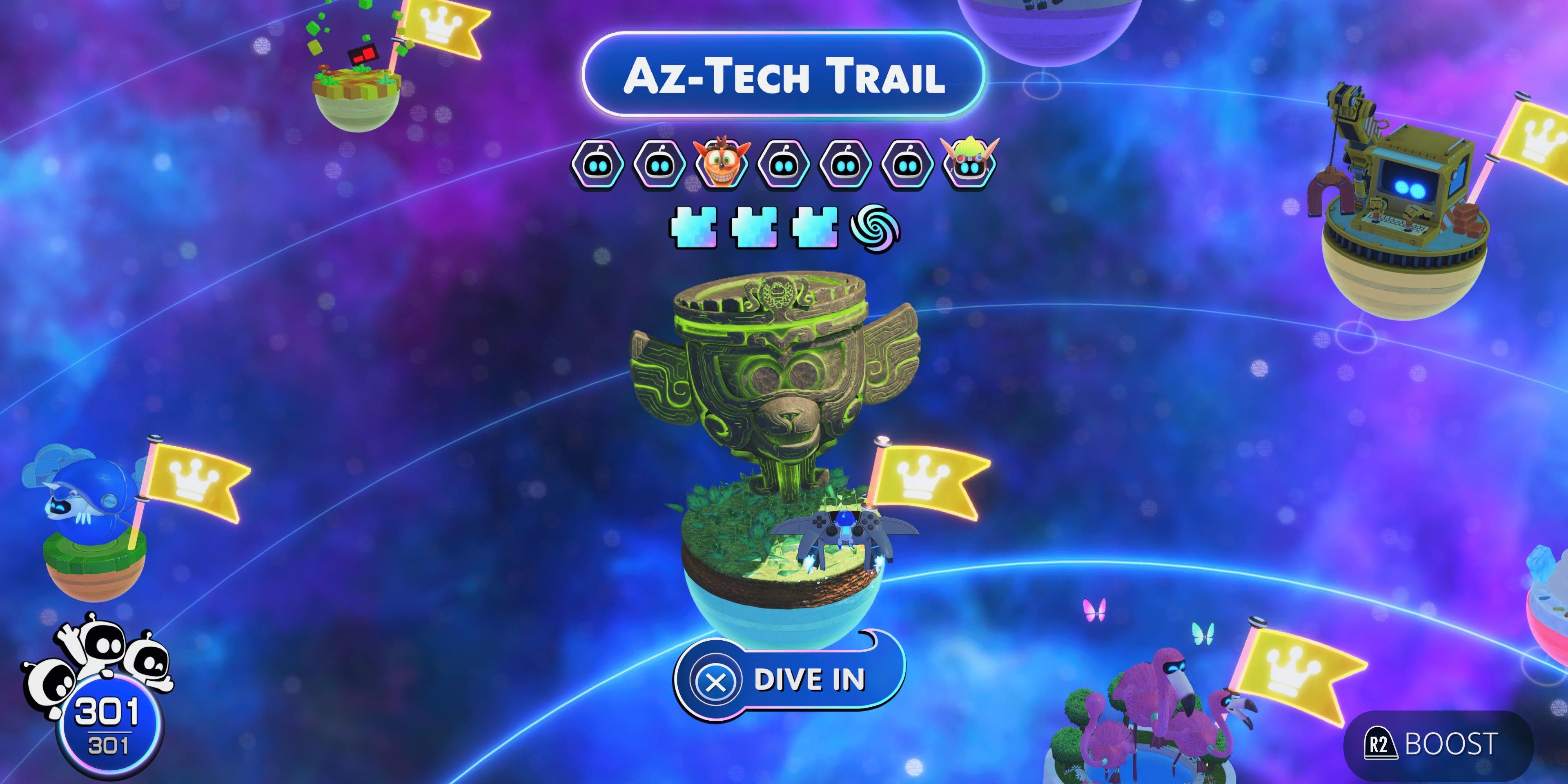 Az-Tech Trail Planet in Astro Bot