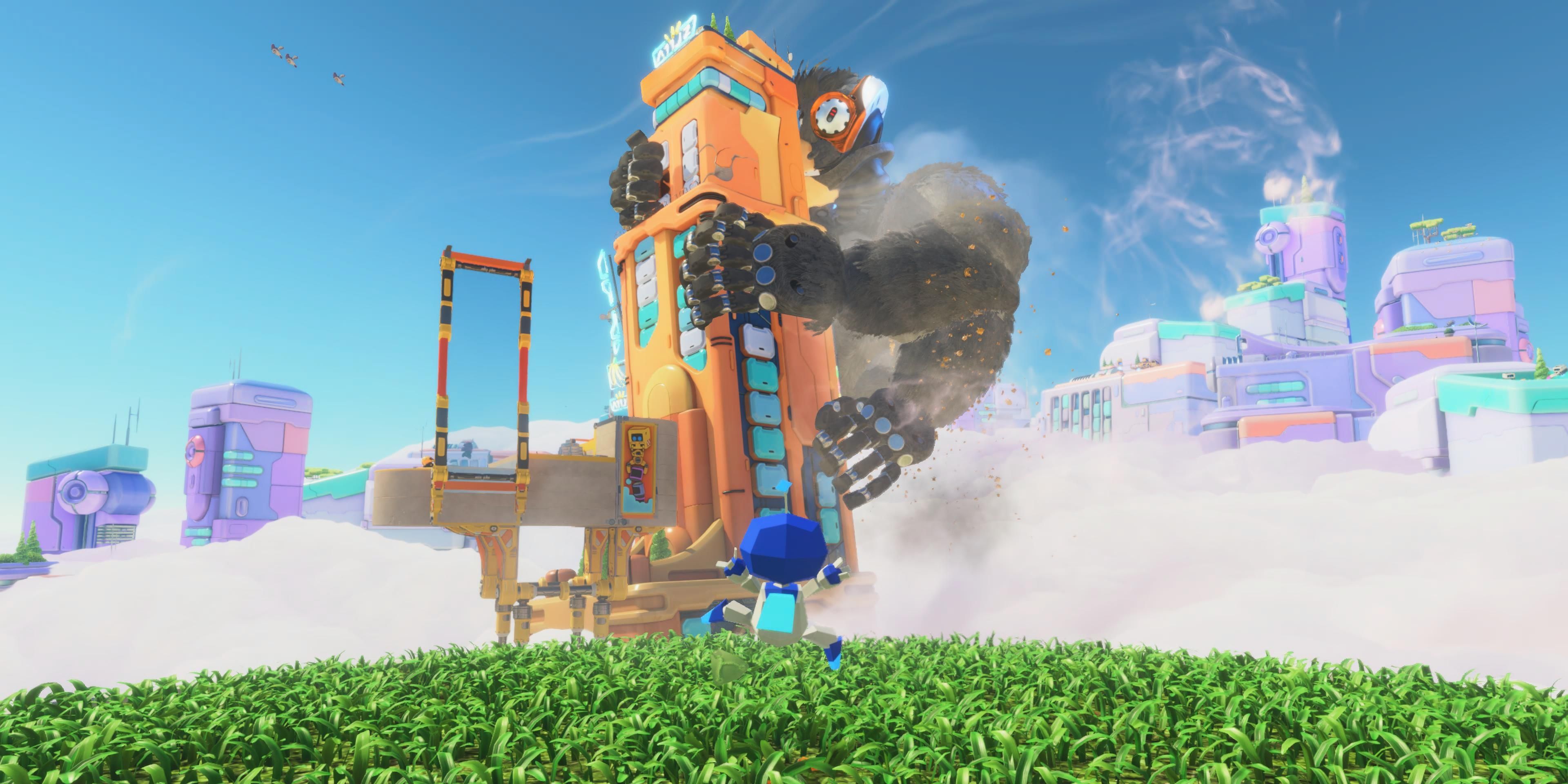 Construction Derby Opening in Astro Bot