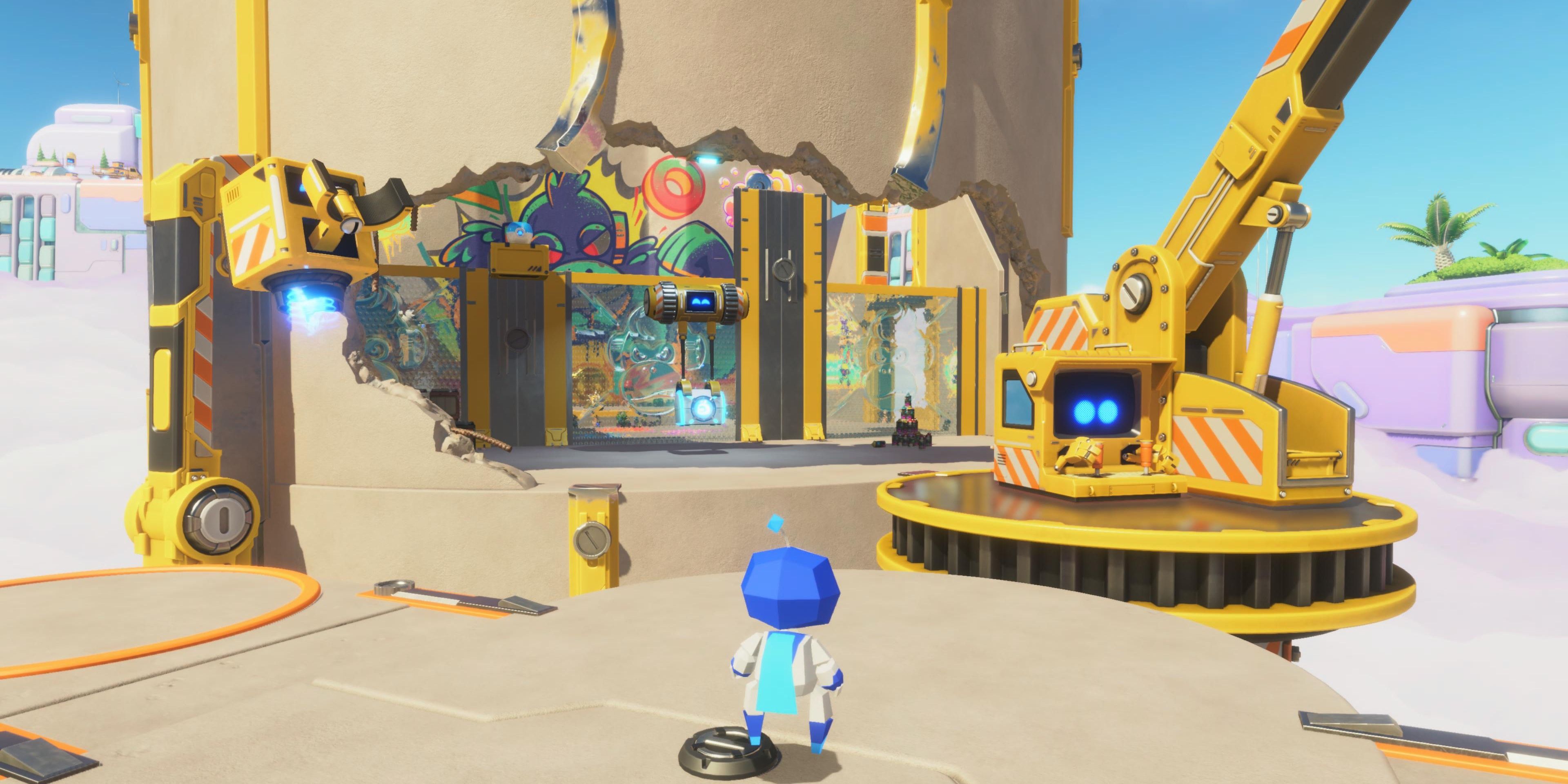 Construction Derby Destruction in Astro Bot