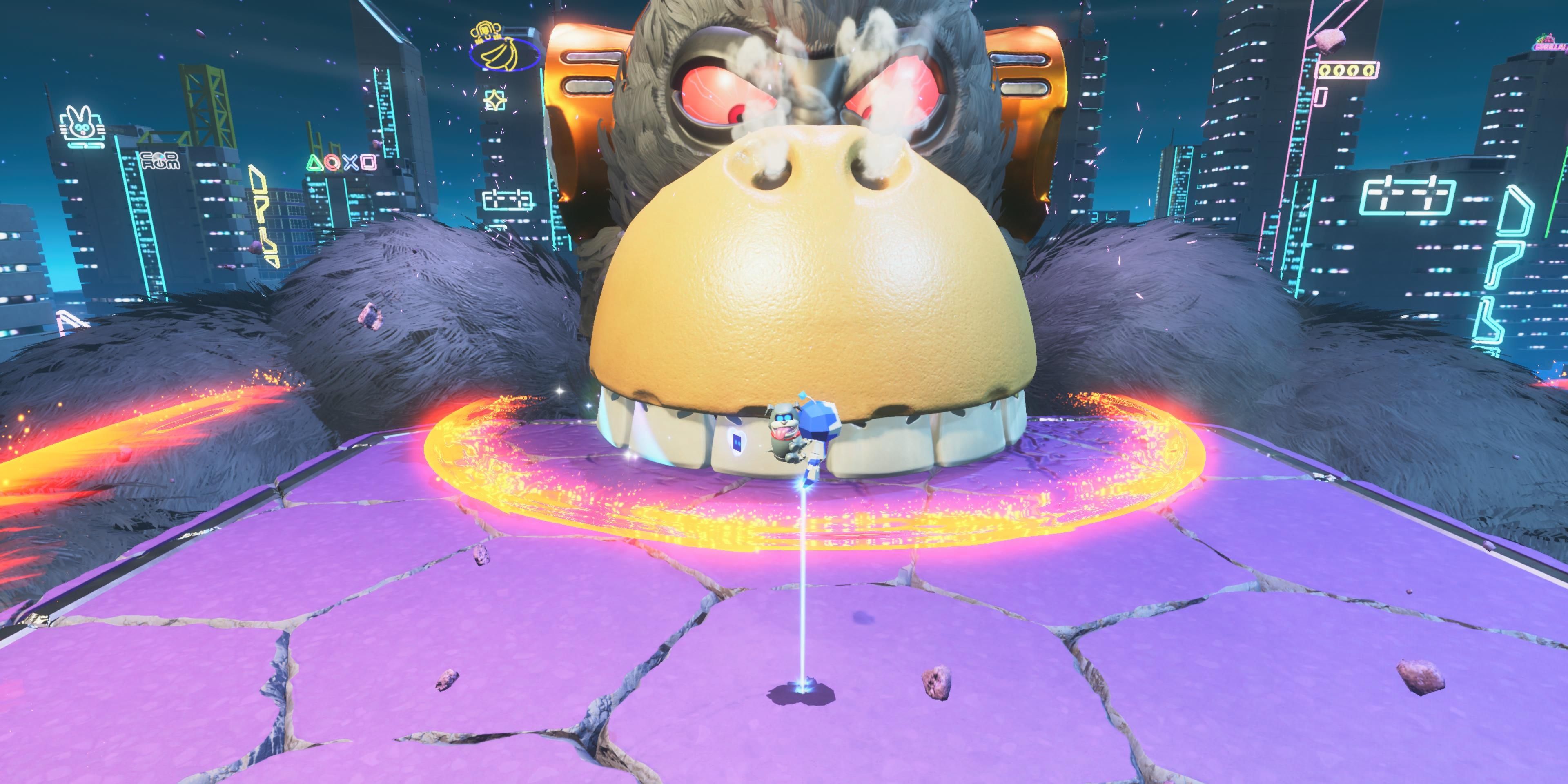 Mighty Chewy Boss Fight in Astro Bot