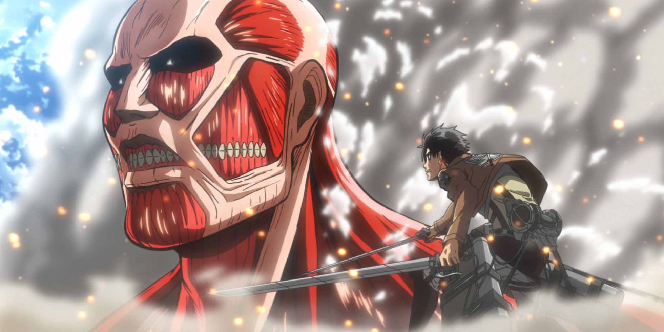 Attack on Titan Eren faces the Colossal Titan