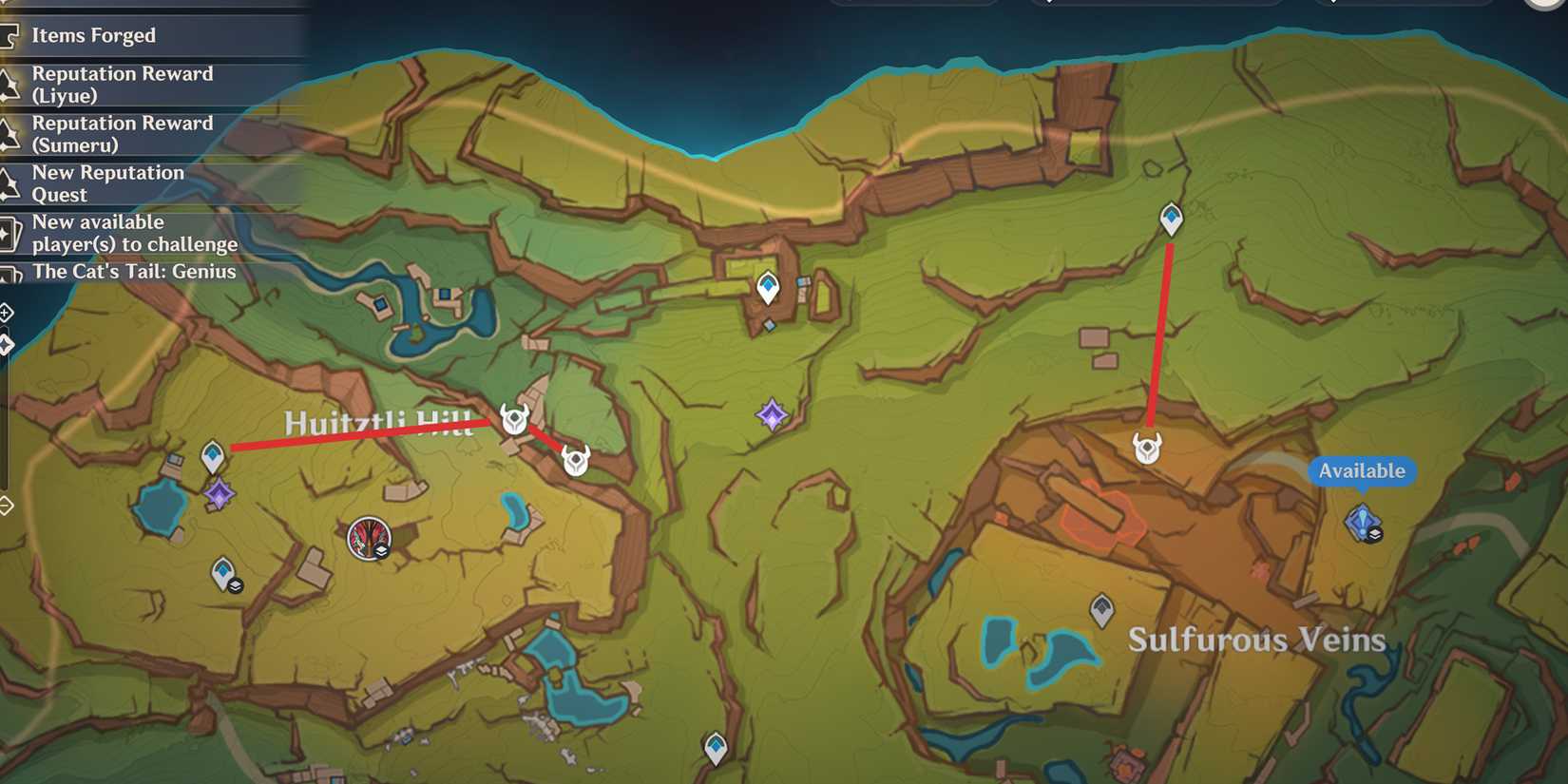 avatars of lava locations 1 farming route interactive map in genshin impact Ignited Stone Seed of Life Seeing Eye