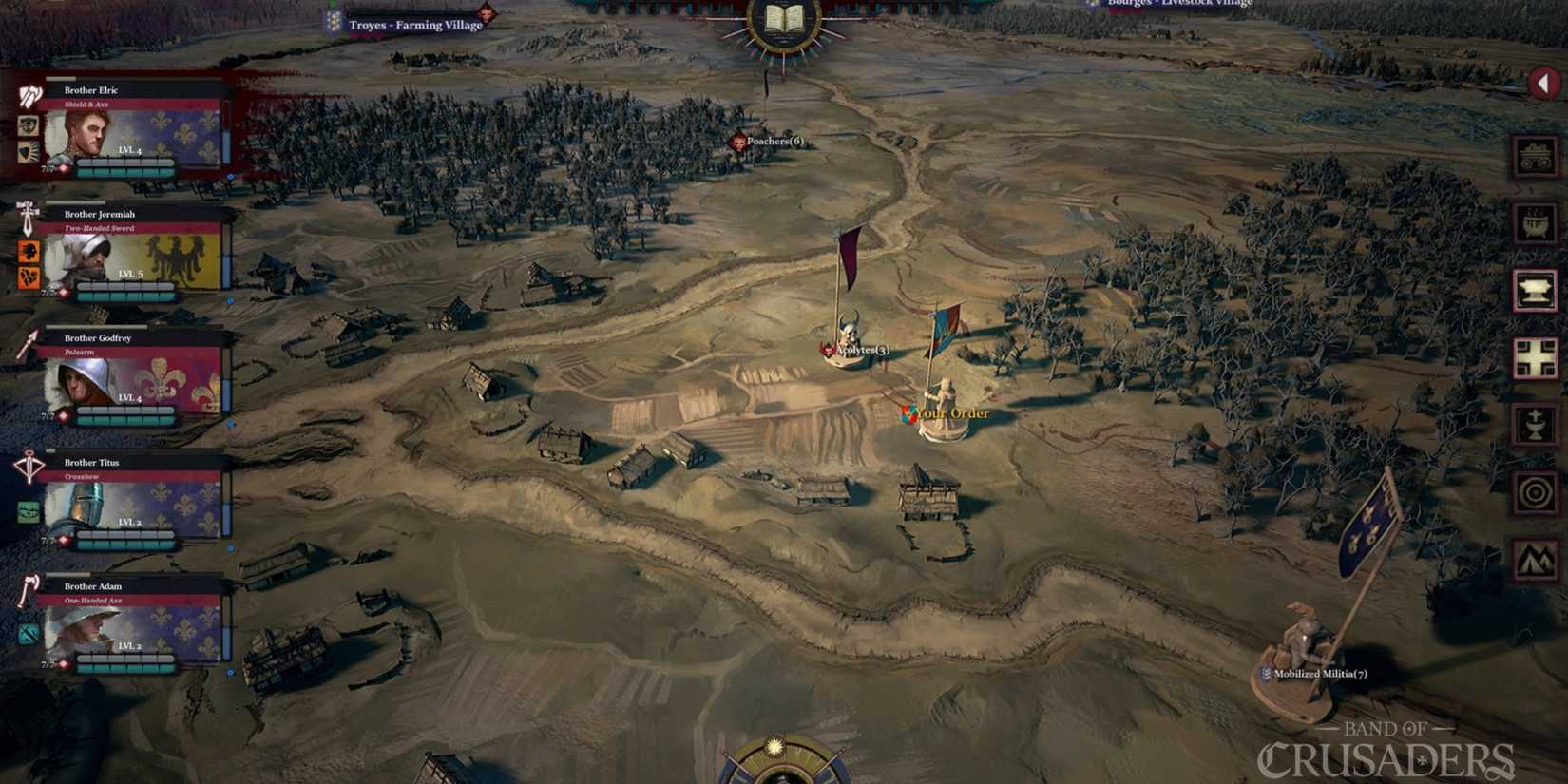 Band of Crusaders overworld screenshot