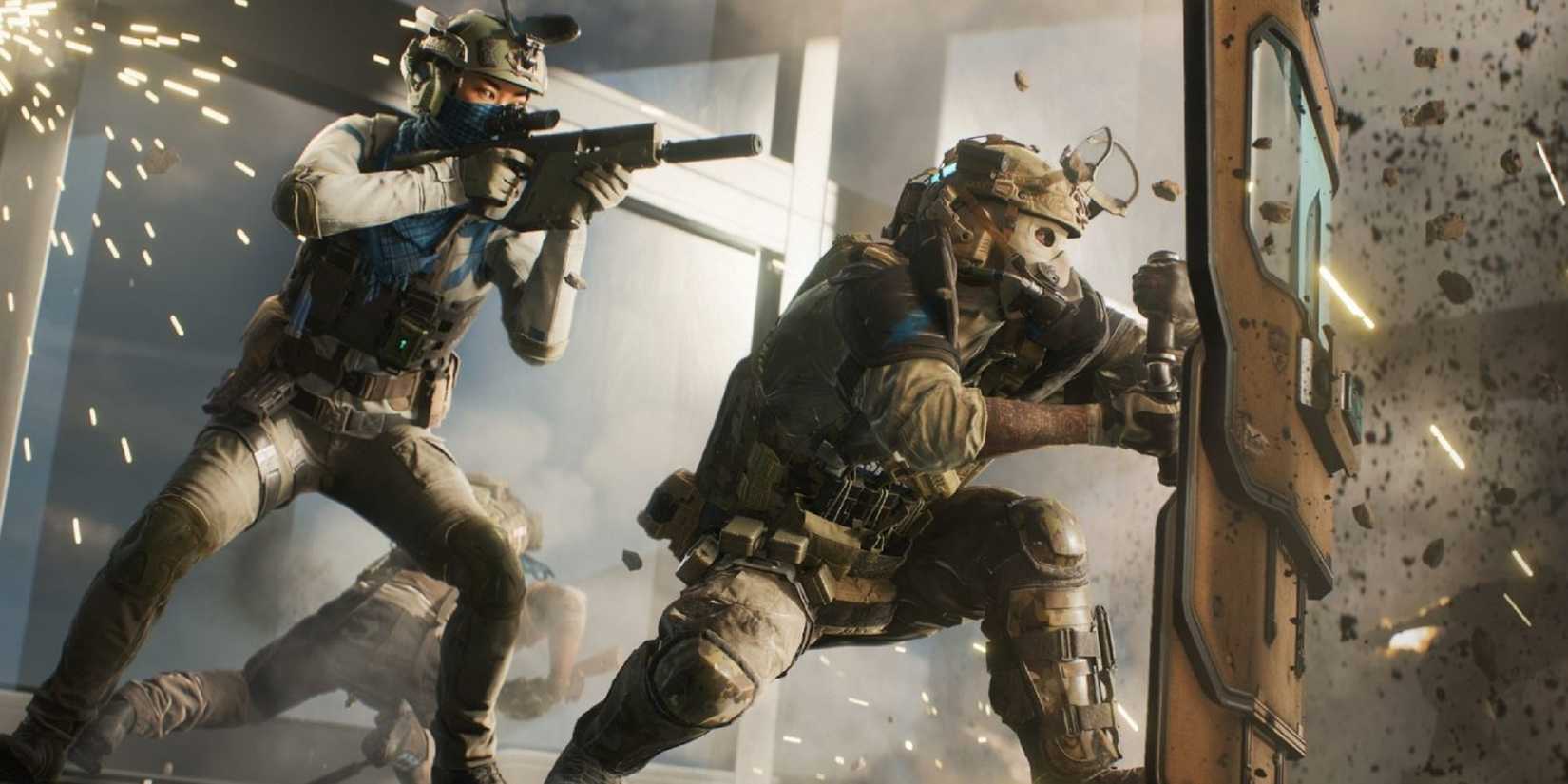 Battlefield 2042 soldiers engaged in an intense battle