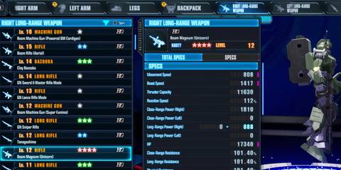 Beam Magnum in gundam breaker 4