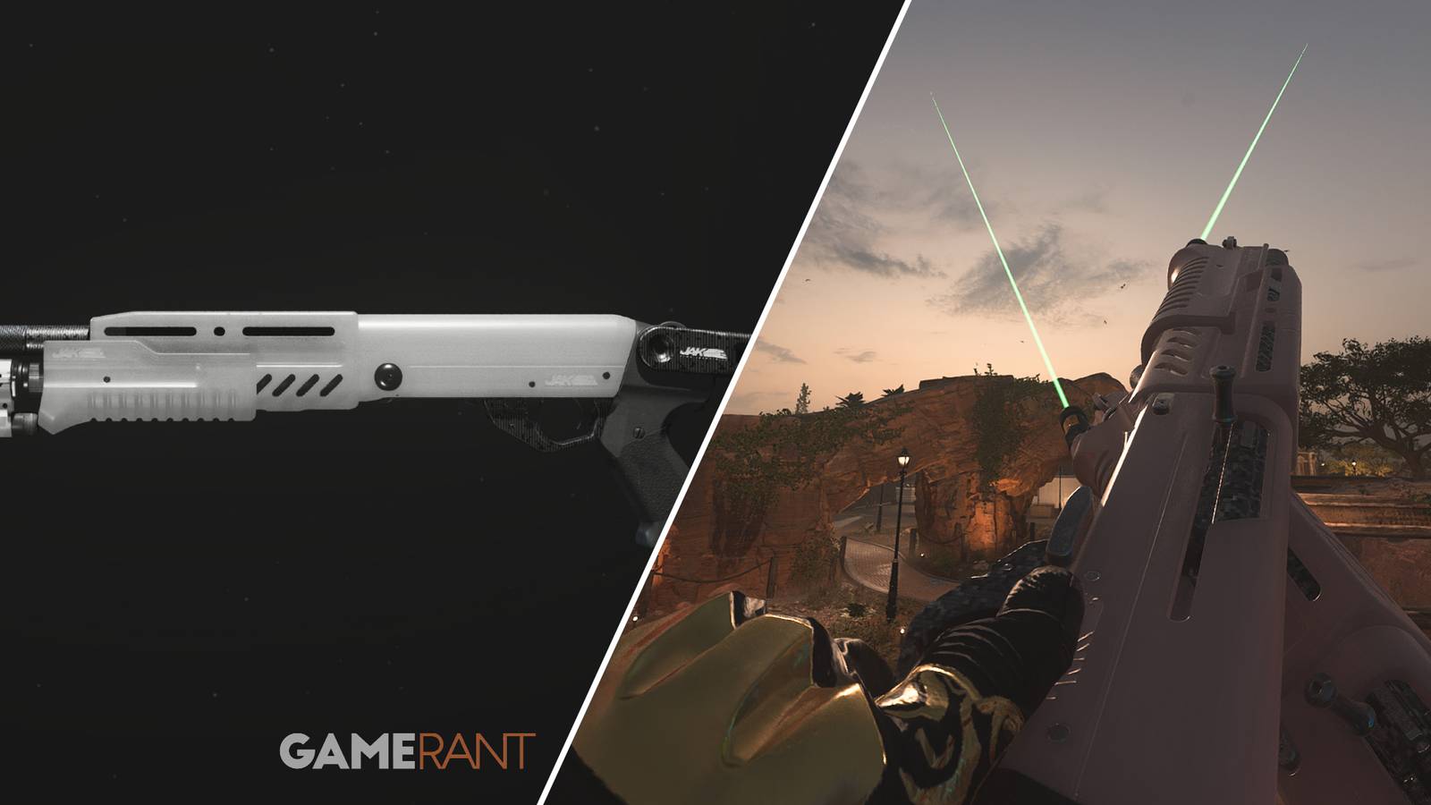 Split-image showcasing the JAK Devastators in Modern Warfare 3 and Warzone