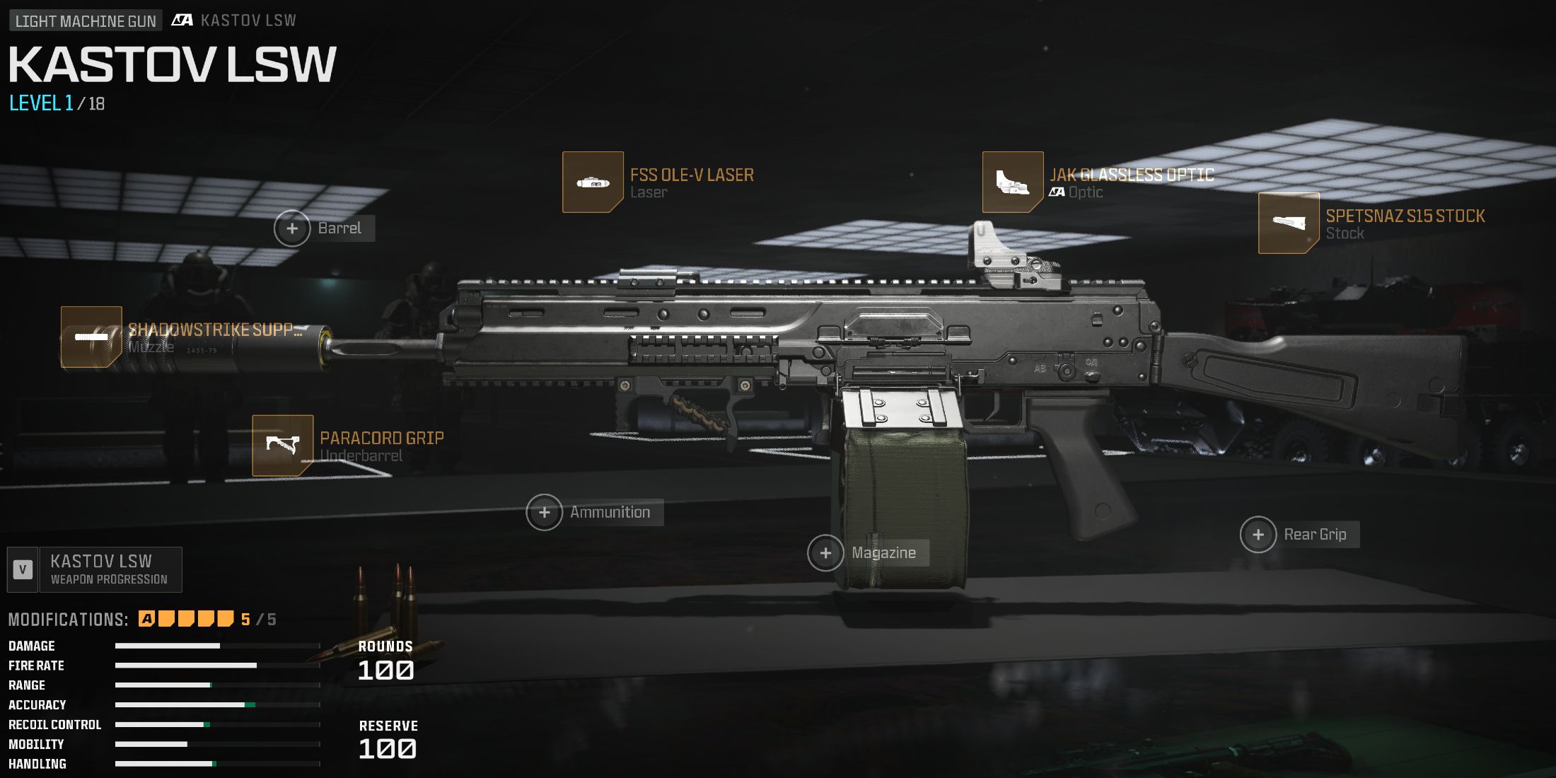 Screenshot showcasing best Kastov LSW build in Modern Warfare 3 