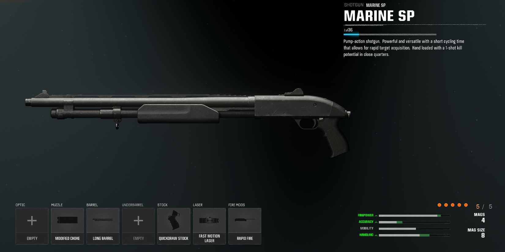 Screenshot showcasing the best Marine SP build in Black Ops 6 