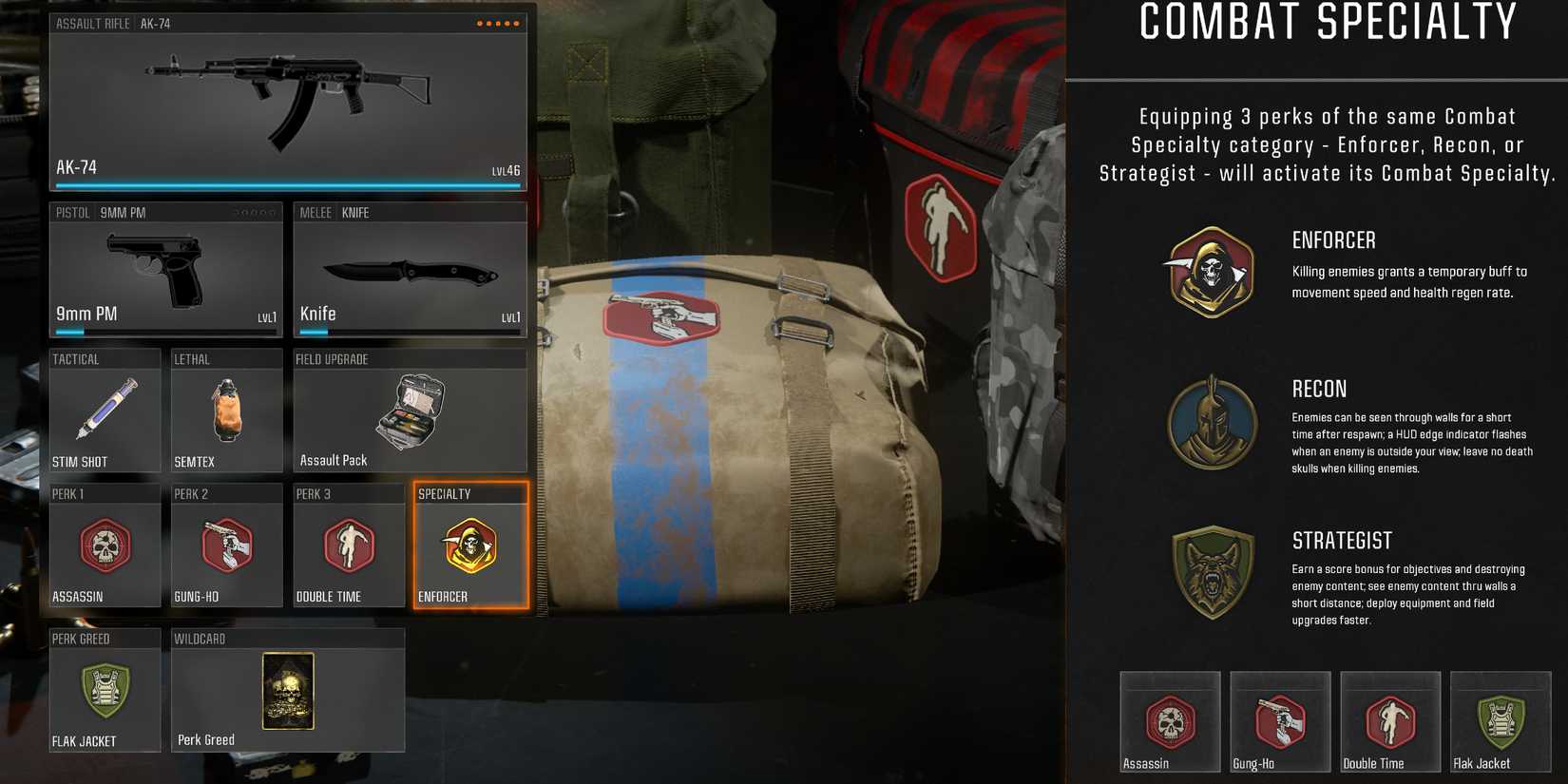 Screenshot showcasing the best Perks and Wildcard for the AK-74 in Black Ops 6