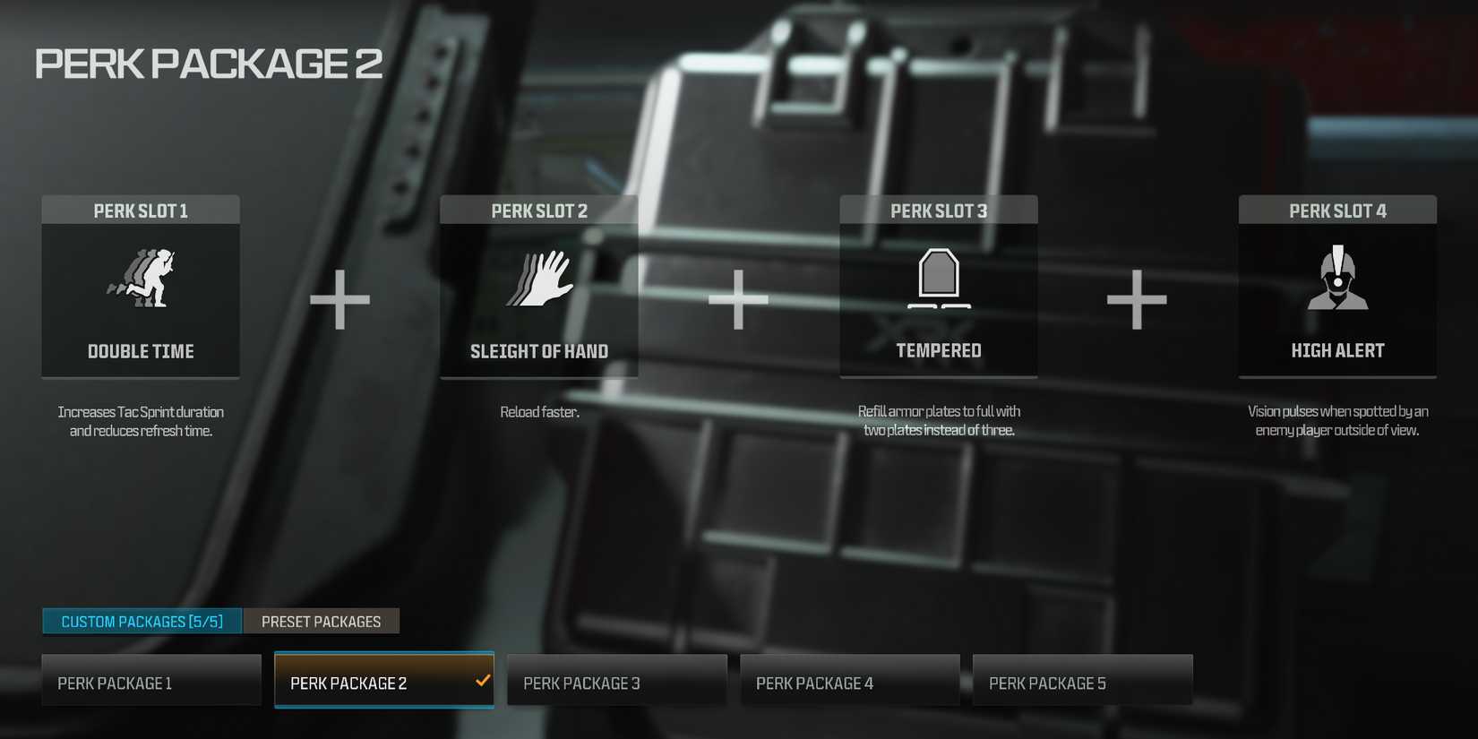 Screenshot showcasing the best Season 6 Perk Package for Warzone 