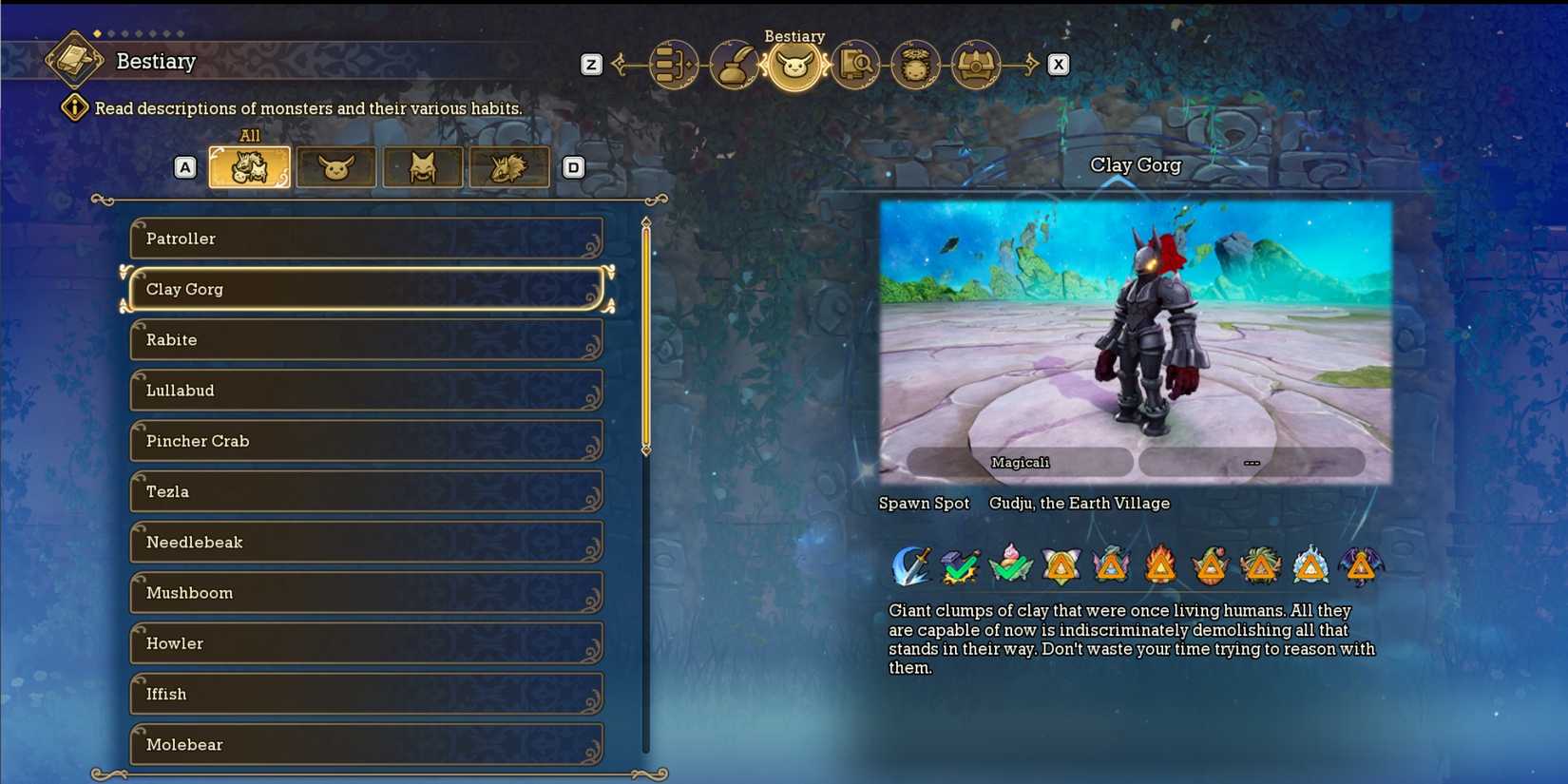 bestiary in visions of mana