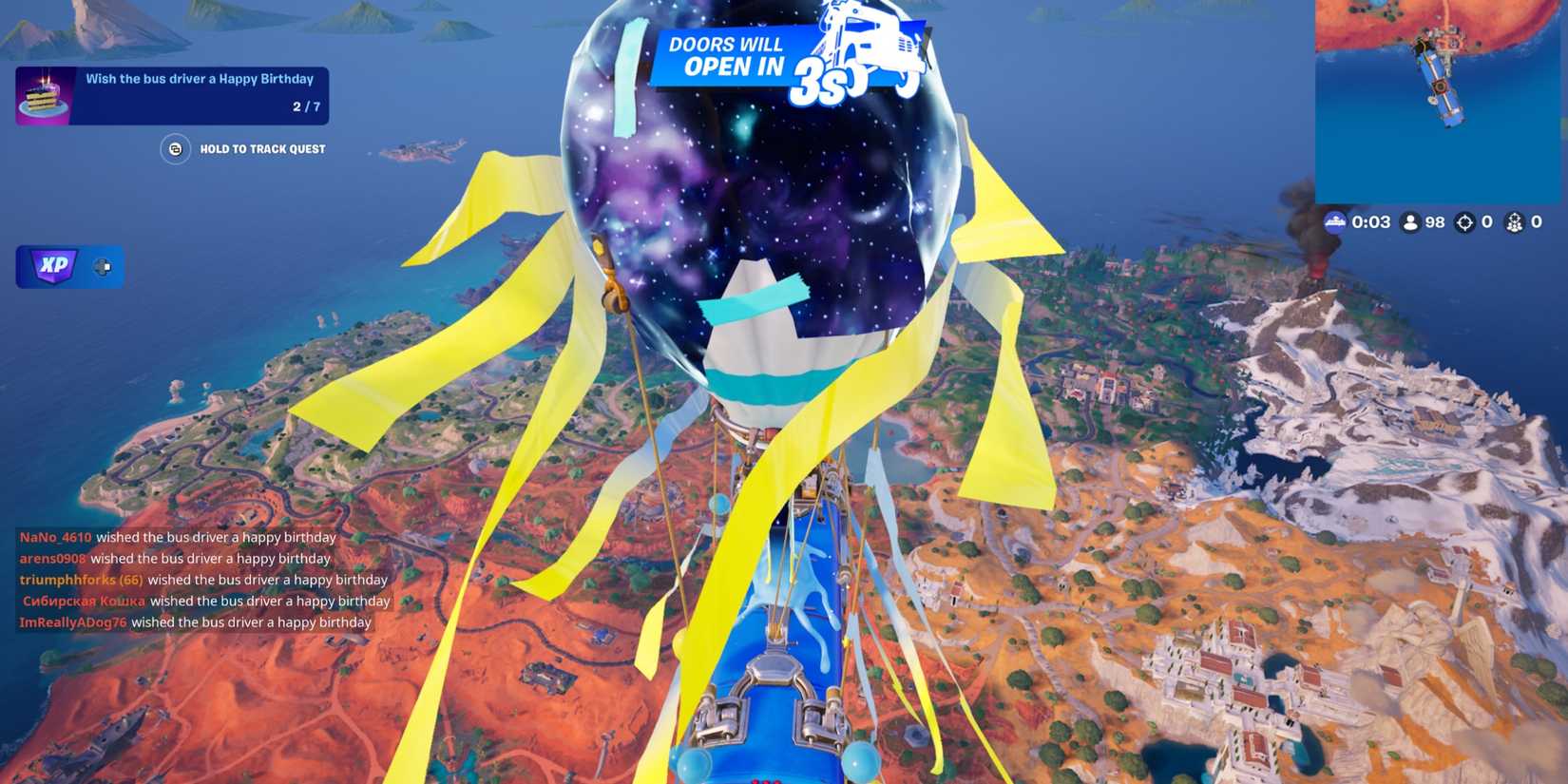 birthday bus fortnite