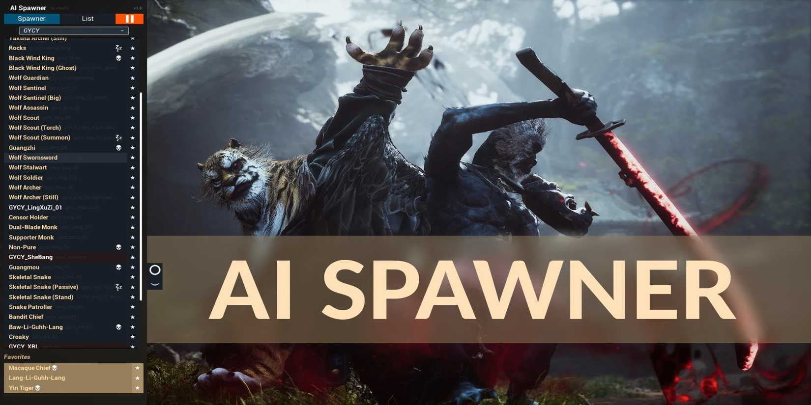 Black Myth Wukong AI spawner