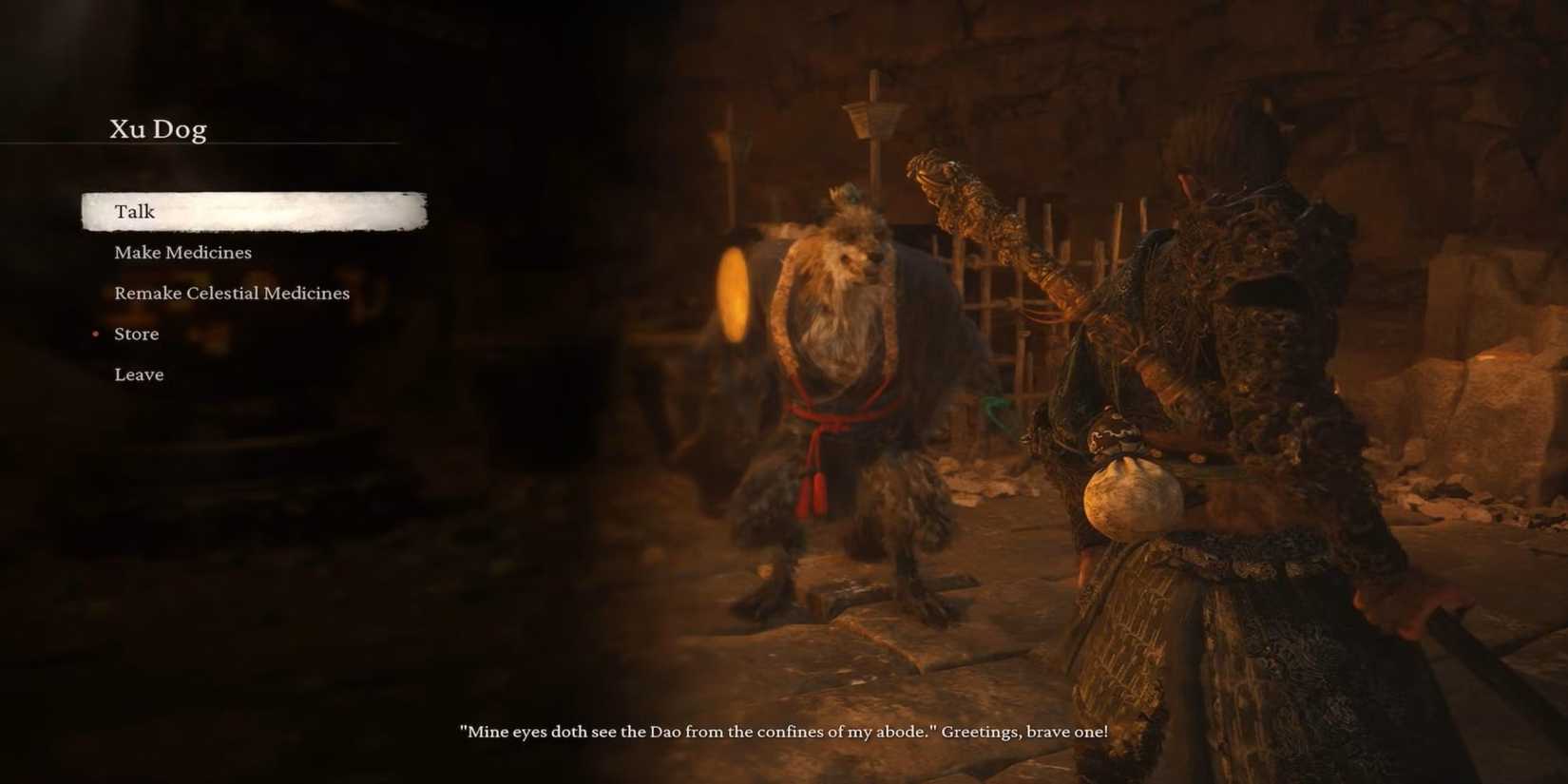 Black Myth: Wukong Destined One Speaking To Xu Dog