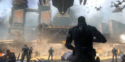 Screenshot showcasing a segment of the Black Ops 3 reveal trailer footage 