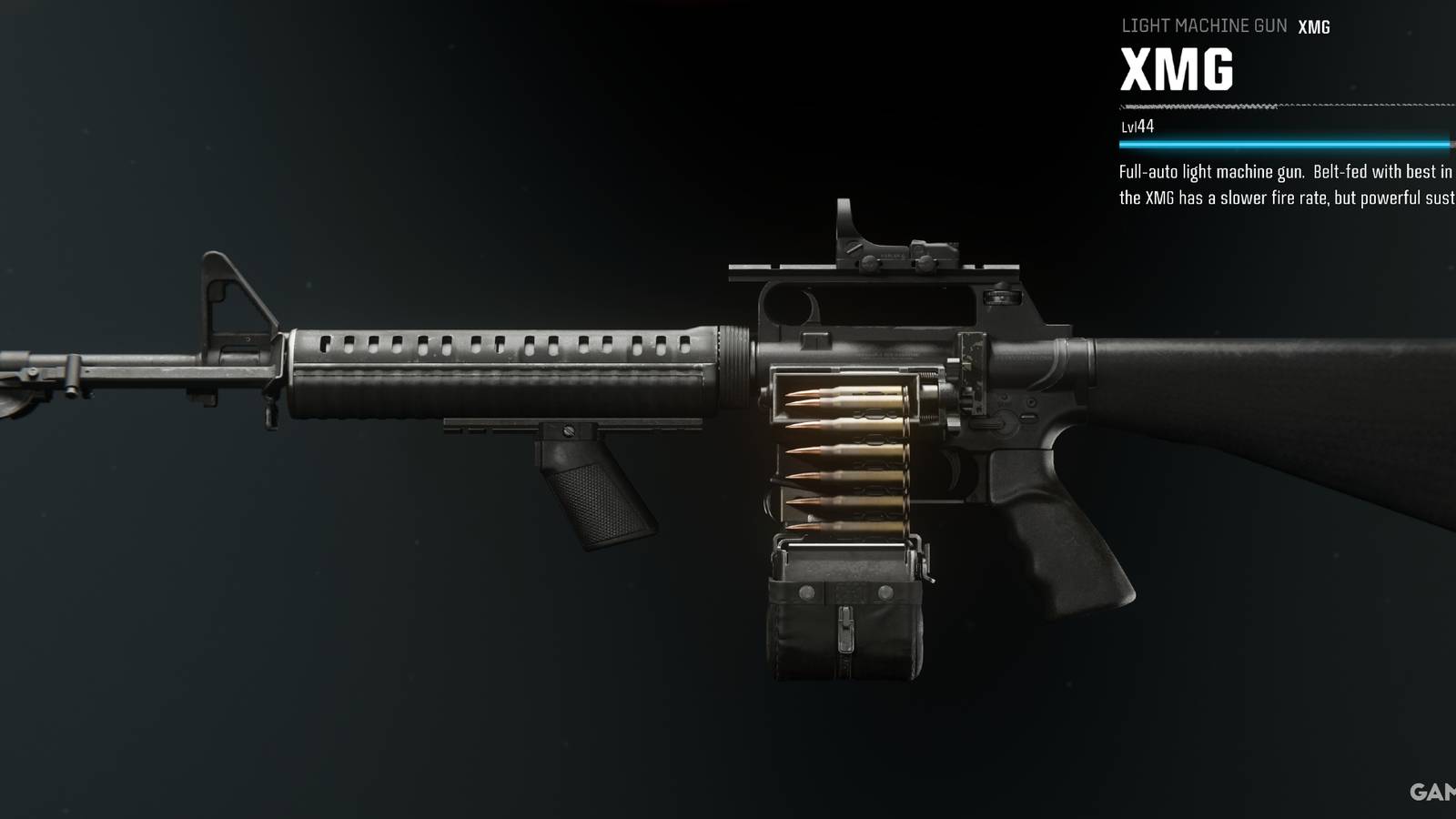 Screenshot showcasing the XMG in Black Ops 6