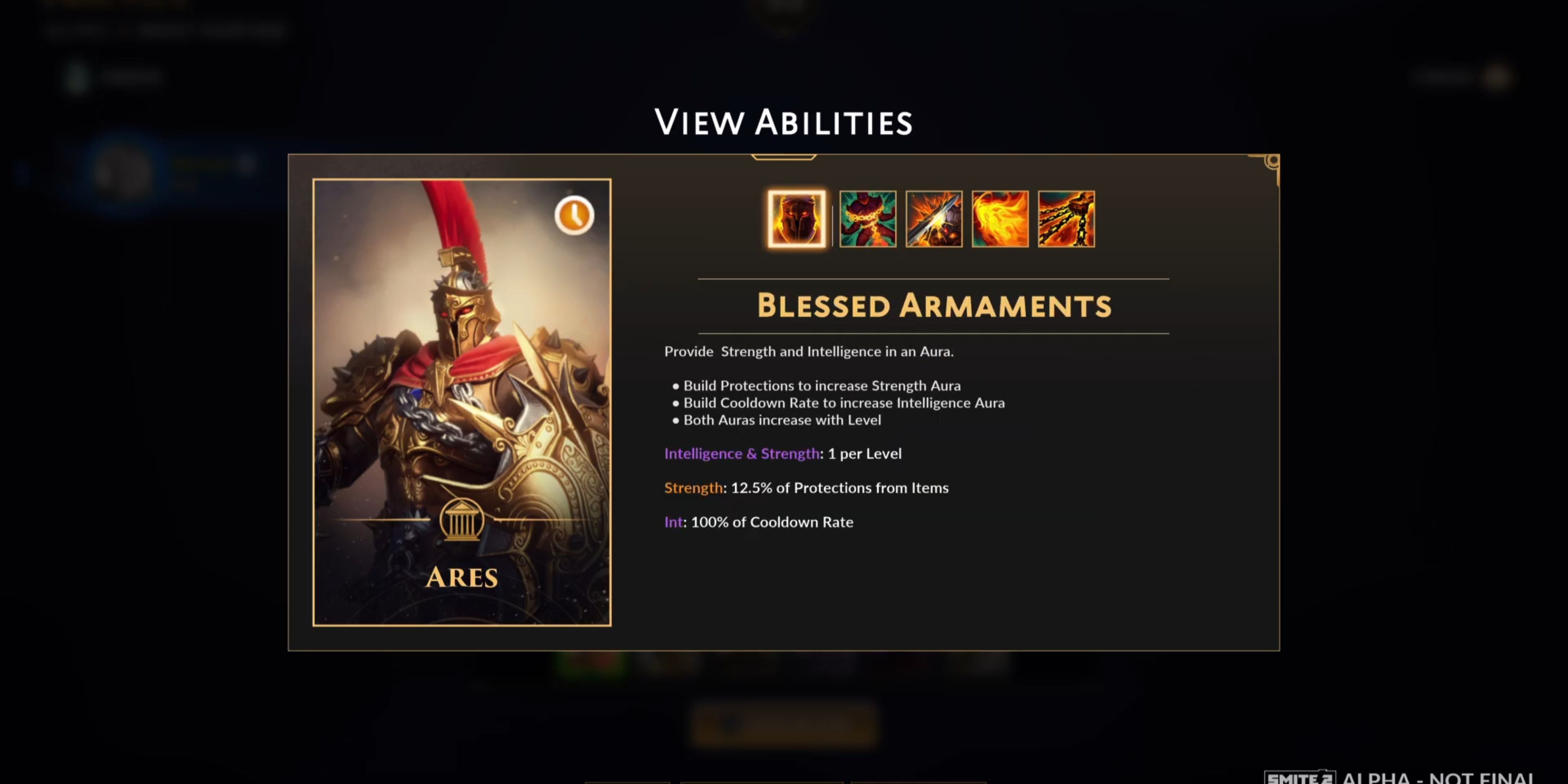 blessed armaments Smite 2 Ares