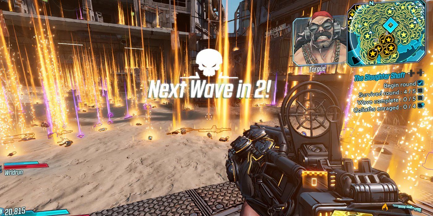 Borderlands 3 Super Saves mod in arena with Torgue and loads of legendary loot