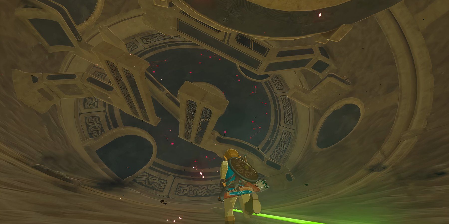 link running through a divine beast