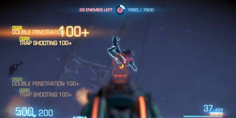 Screenshot of Bulletstorm skillshot gameplay