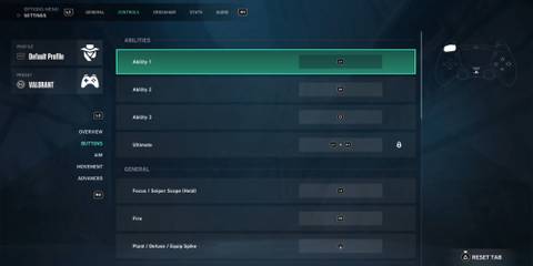 Button Mapping Valorant Controller Settings