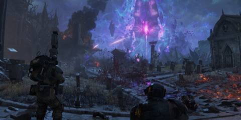 Cadians resisting chaos in Space Marine 2