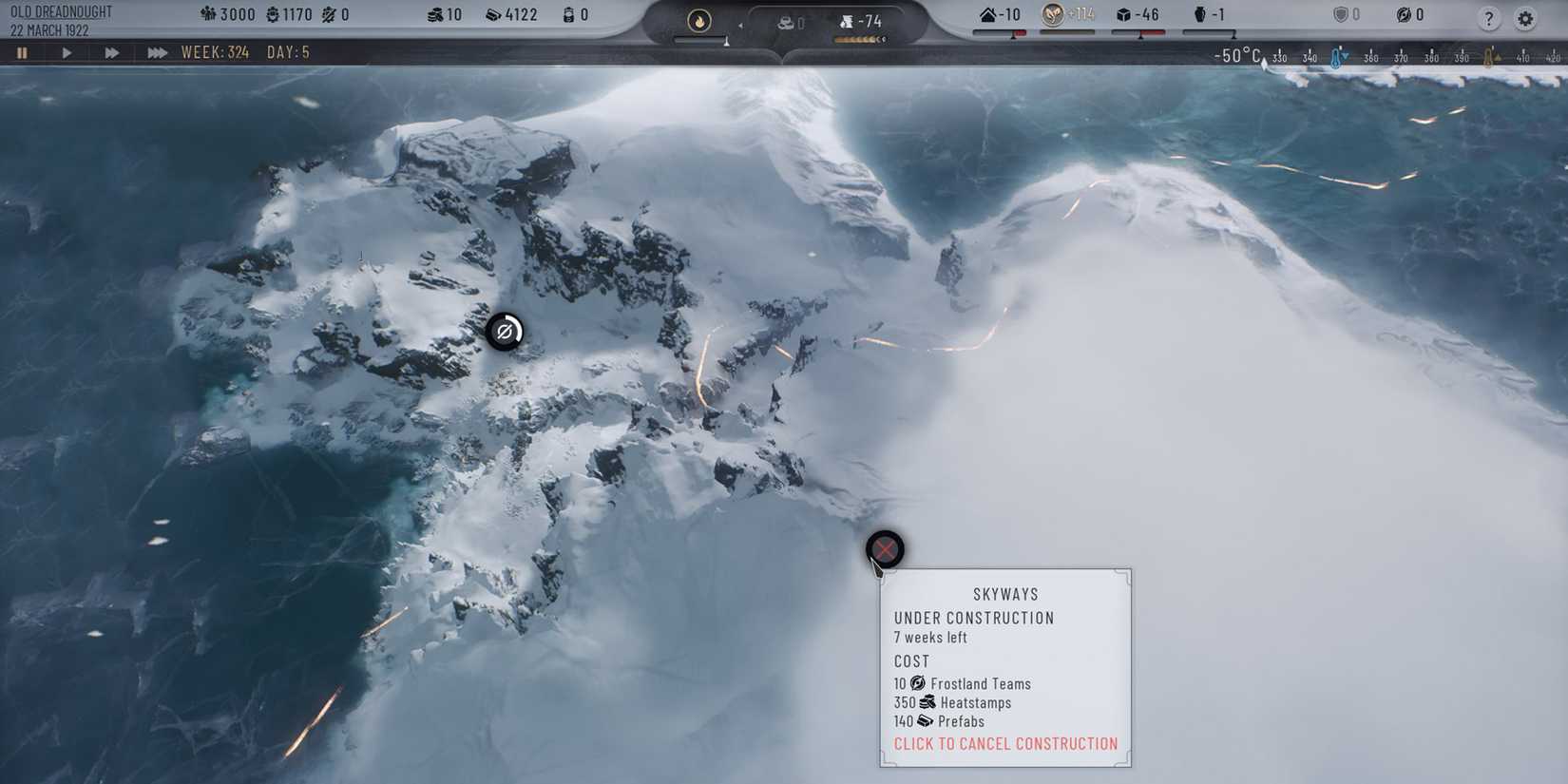 Can you Cancel Construction in Frostpunk 2