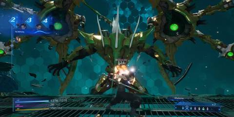 zack fighting a boss