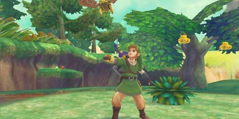 Link using the beetle in The Legend Of Zelda: Skyward Sword