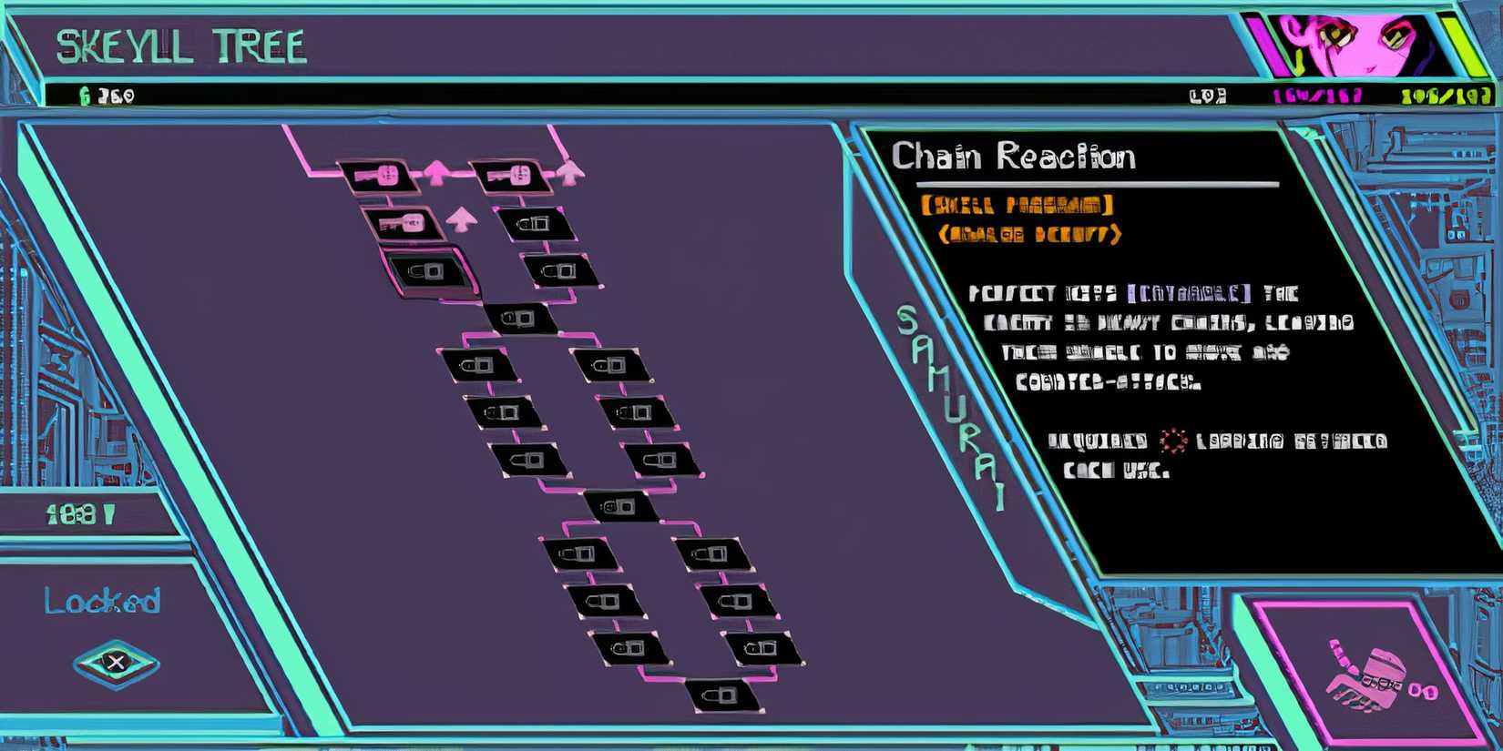 Chain Reaction Samurai skill in Keylocker